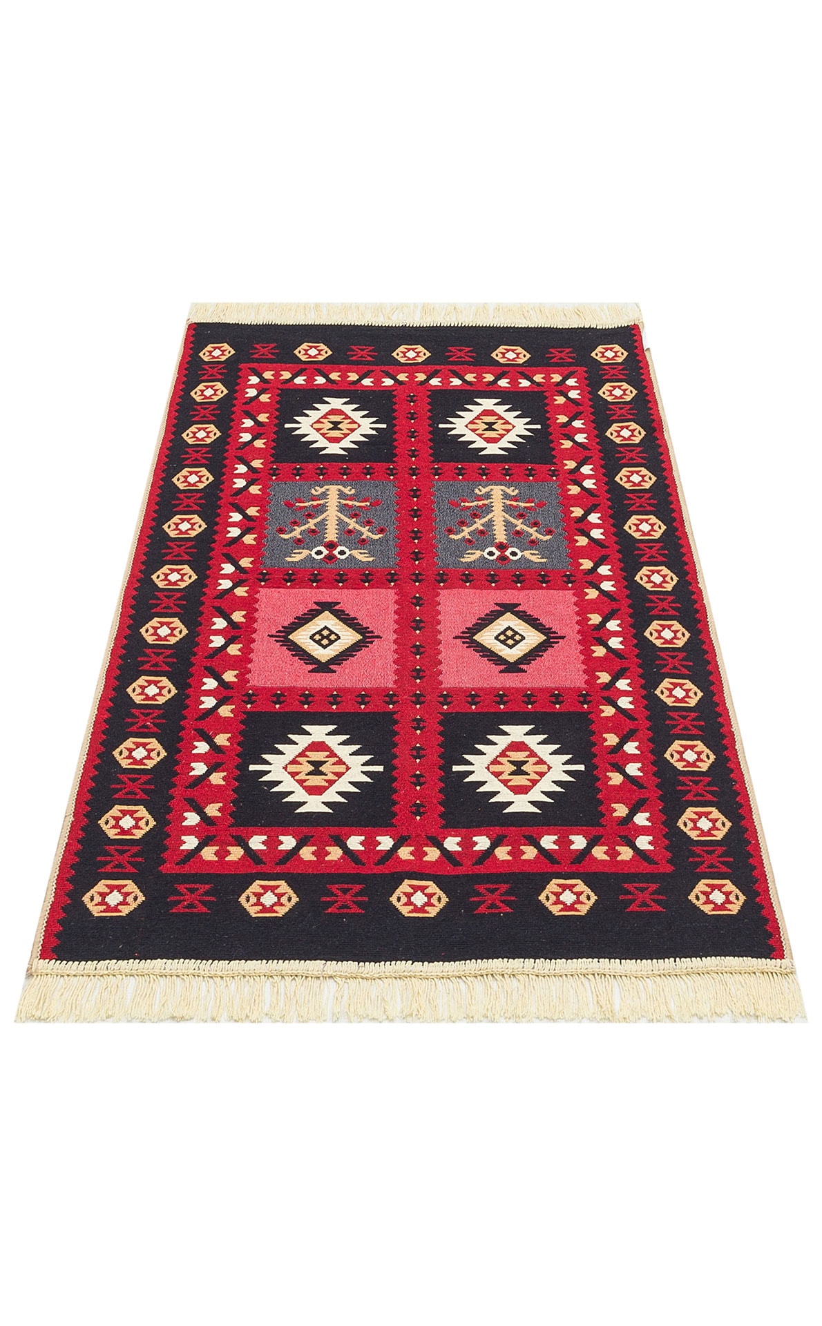 Arya 28 Kırmızı Yıkanabilen Çift Taraflı Kilim