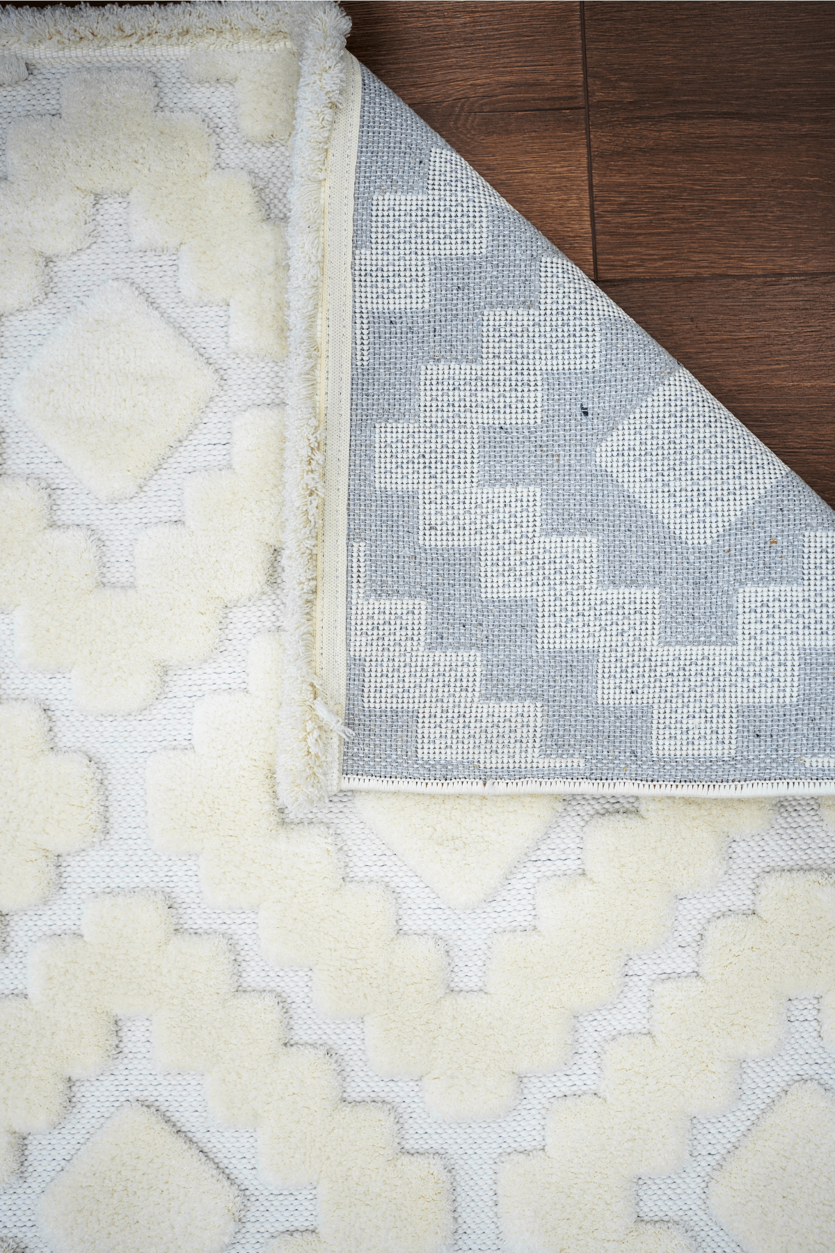 İndus 8003 Beyaz Bukle Yumuşak Dokulu Salon Mutfak Oturma Odası Makine Halısı Koridor Kesme Yolluk