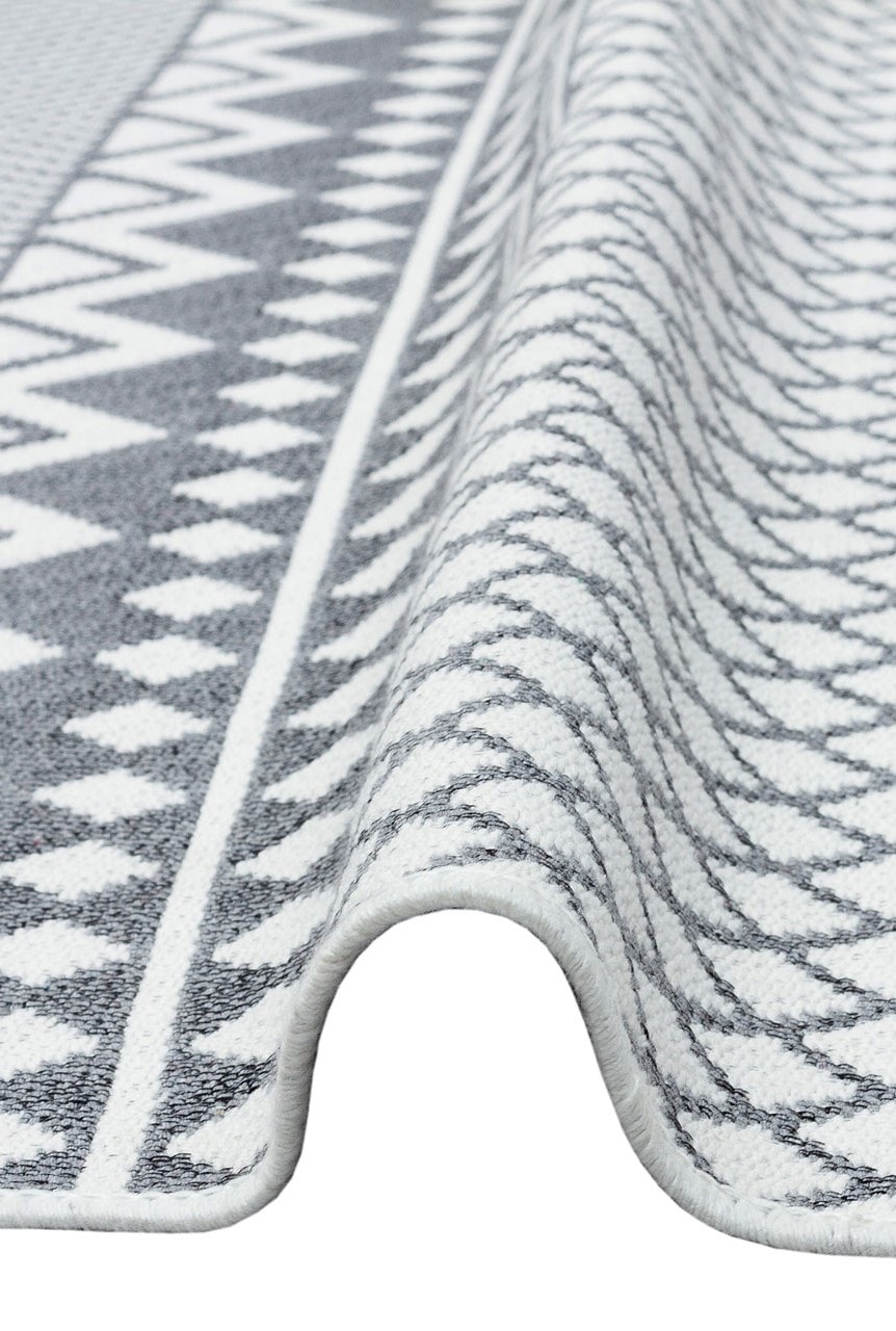 Arya 07 Gri Yıkanabilen Çift Taraflı Kilim