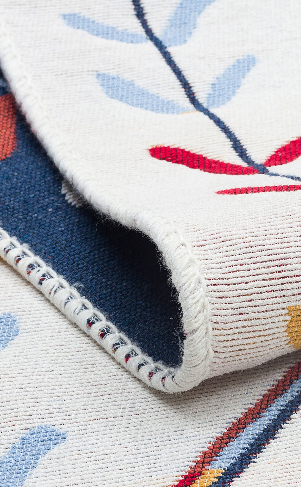 Arya 21 Multi Çift Taraflı Pamuklu Renkli Kilim Makinede Yıkanabilir Banyo Balkon Mutfak Kilimi