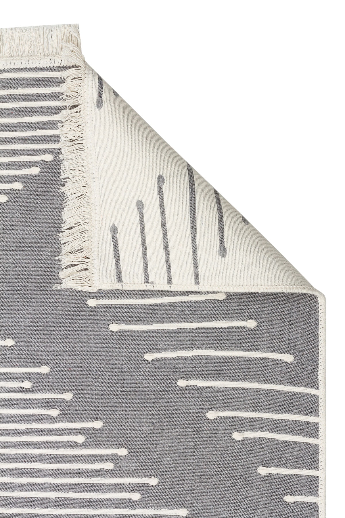 Arya 15 Gri Yıkanabilen Çift Taraflı Kilim