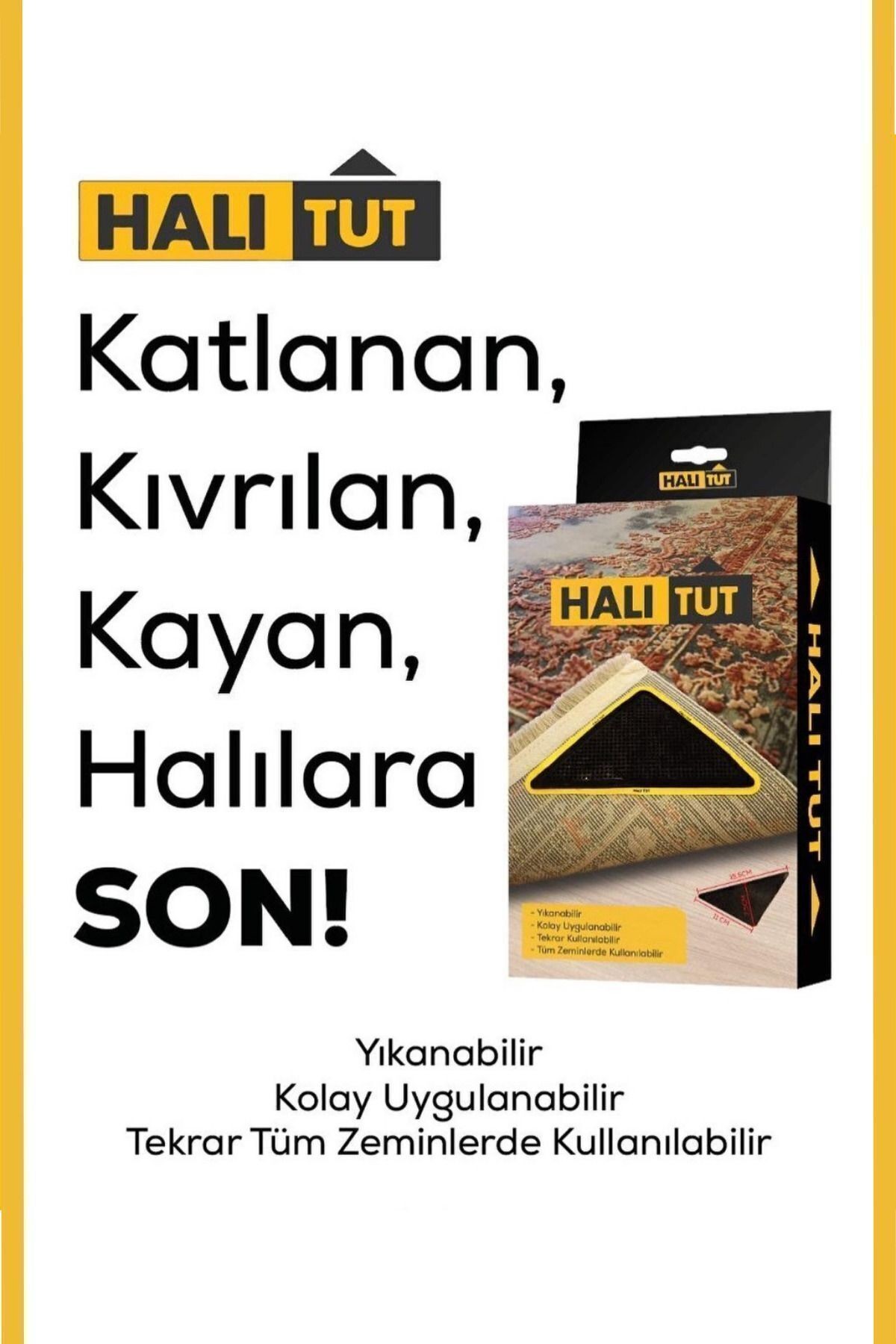 Halı Altı Kaydırmaz Ped Kayma Önleyici Tutucu Bant Halı Tutma Aparatı Kilim Paspas Zemin Sabitleyici