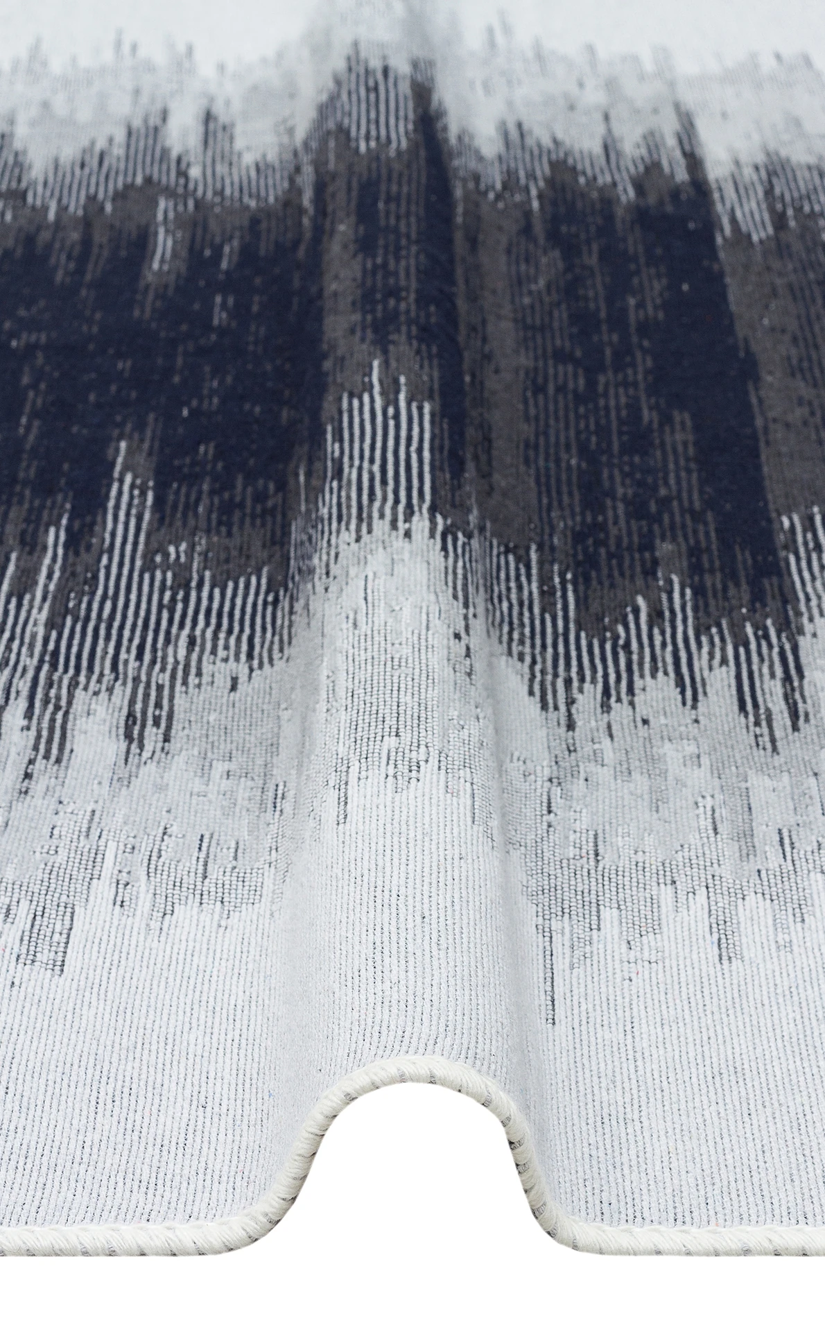 Arya 40 Siyah Beyaz Yıkanabilen Çift Taraflı Kilim