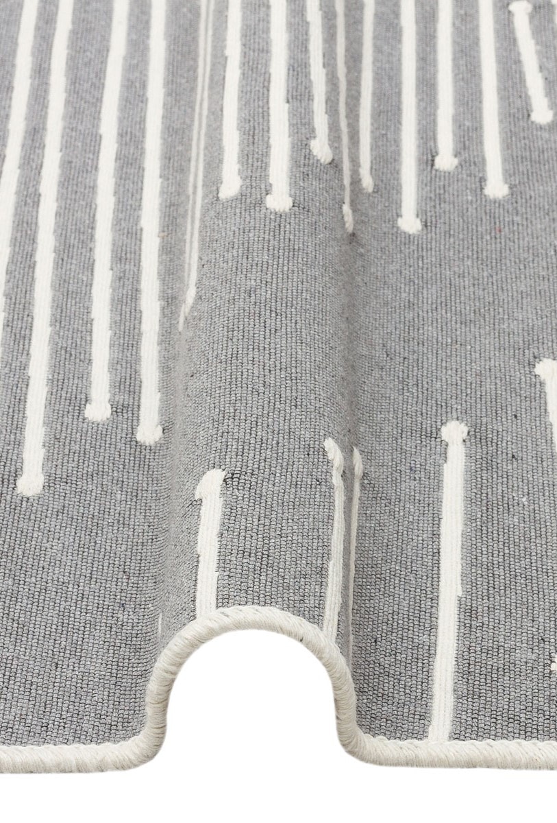 Arya 15 Gri Yıkanabilen Çift Taraflı Kilim