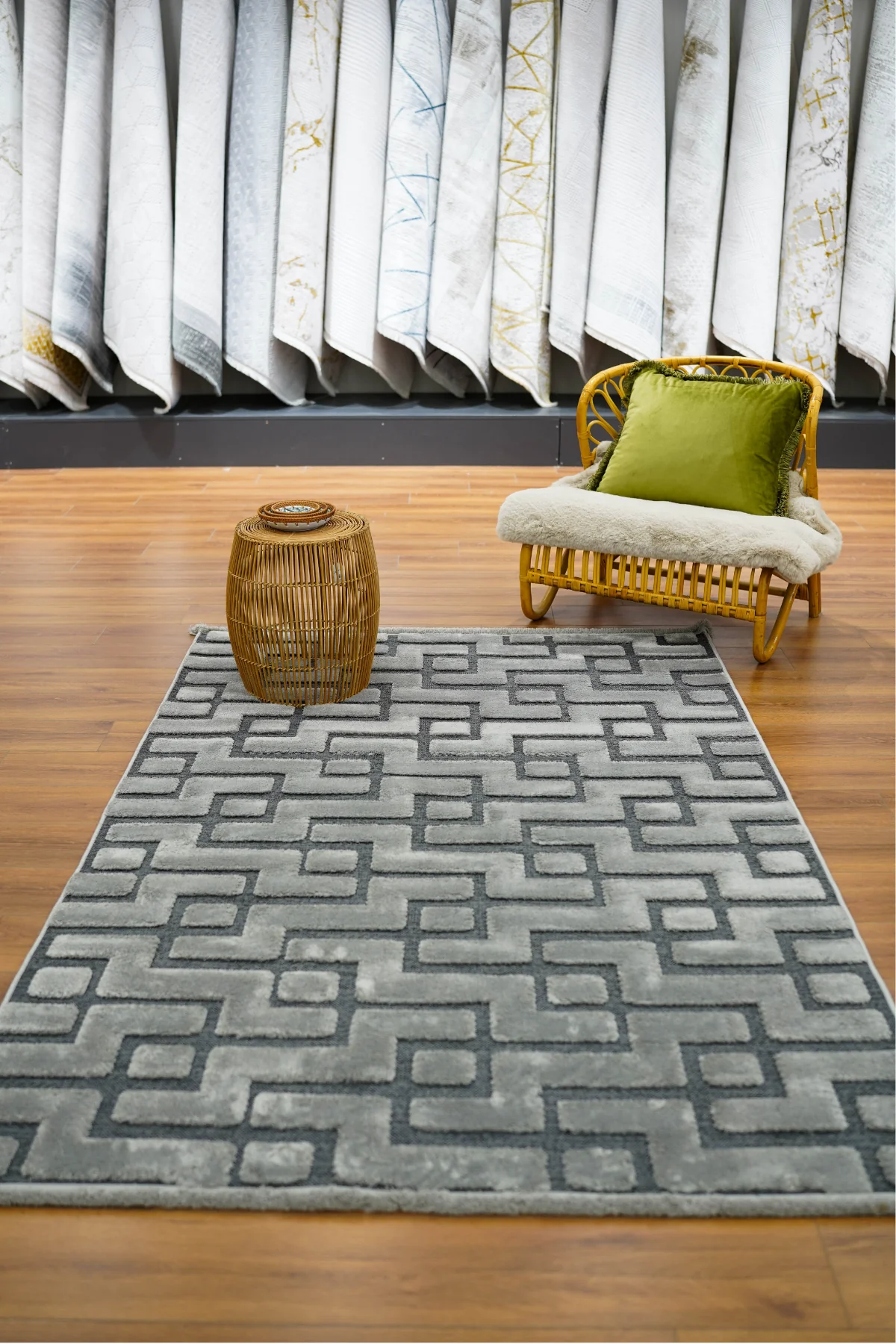 İndus 8007 Gri Bukle Yumuşak Dokulu Salon Mutfak Oturma Odası Makine Halısı Koridor Kesme Yolluk