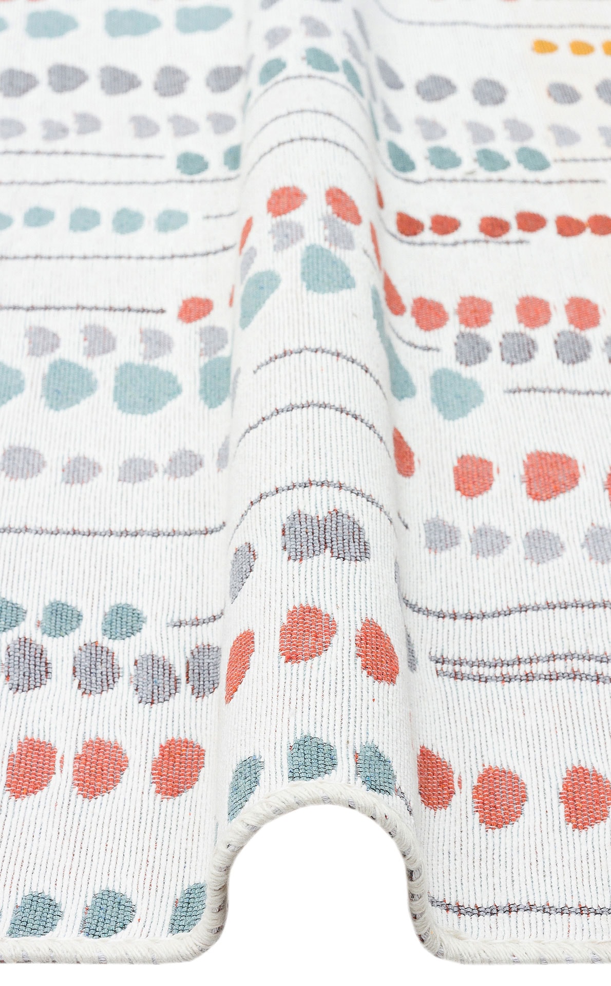 Arya 34 Multi Çift Taraflı Pamuklu Renkli Kilim Makinede Yıkanabilir Banyo Balkon Mutfak Kilimi