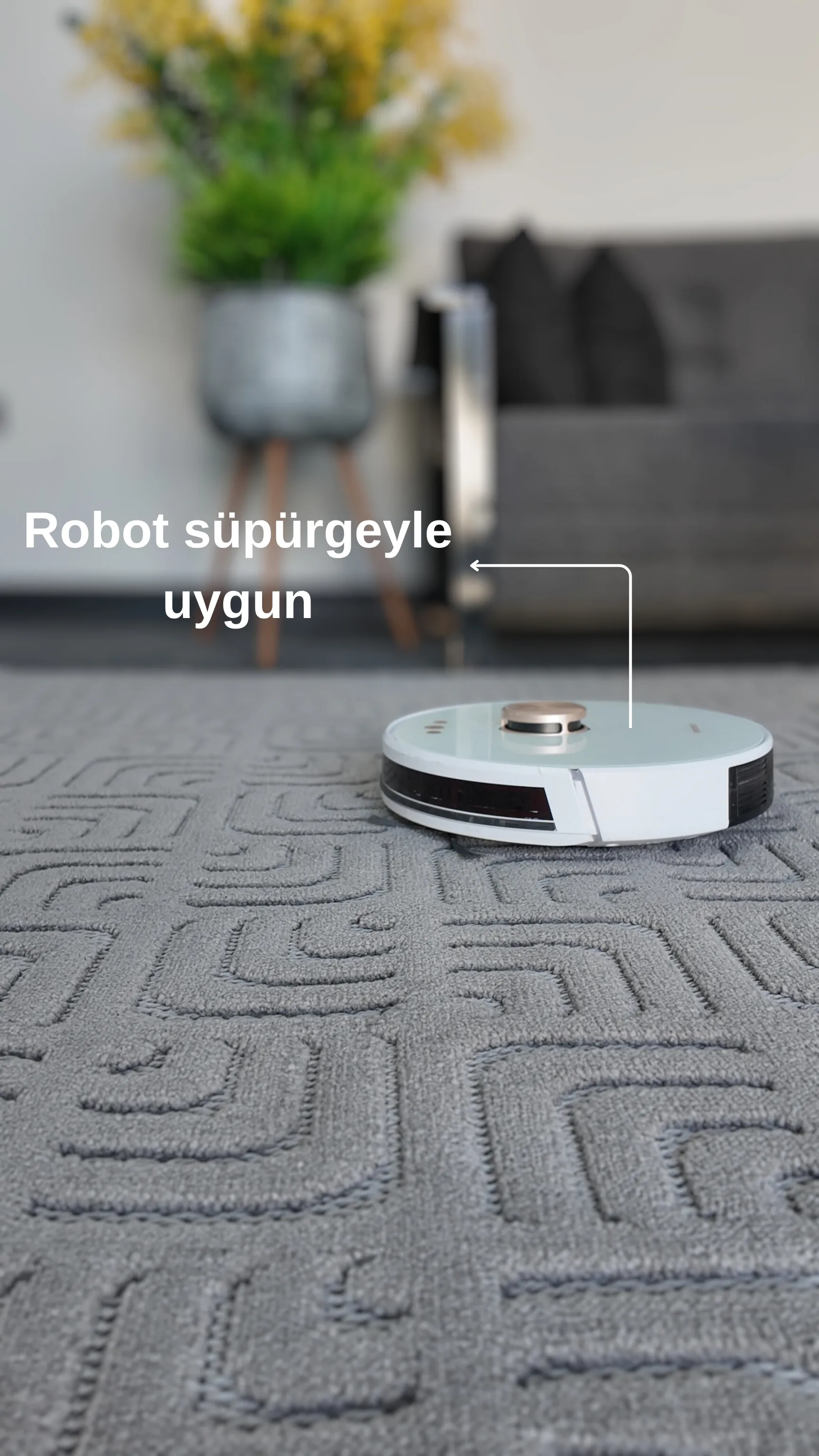 Prag 9210 Koyu Gri Bukle Yumuşak Dokulu Halı