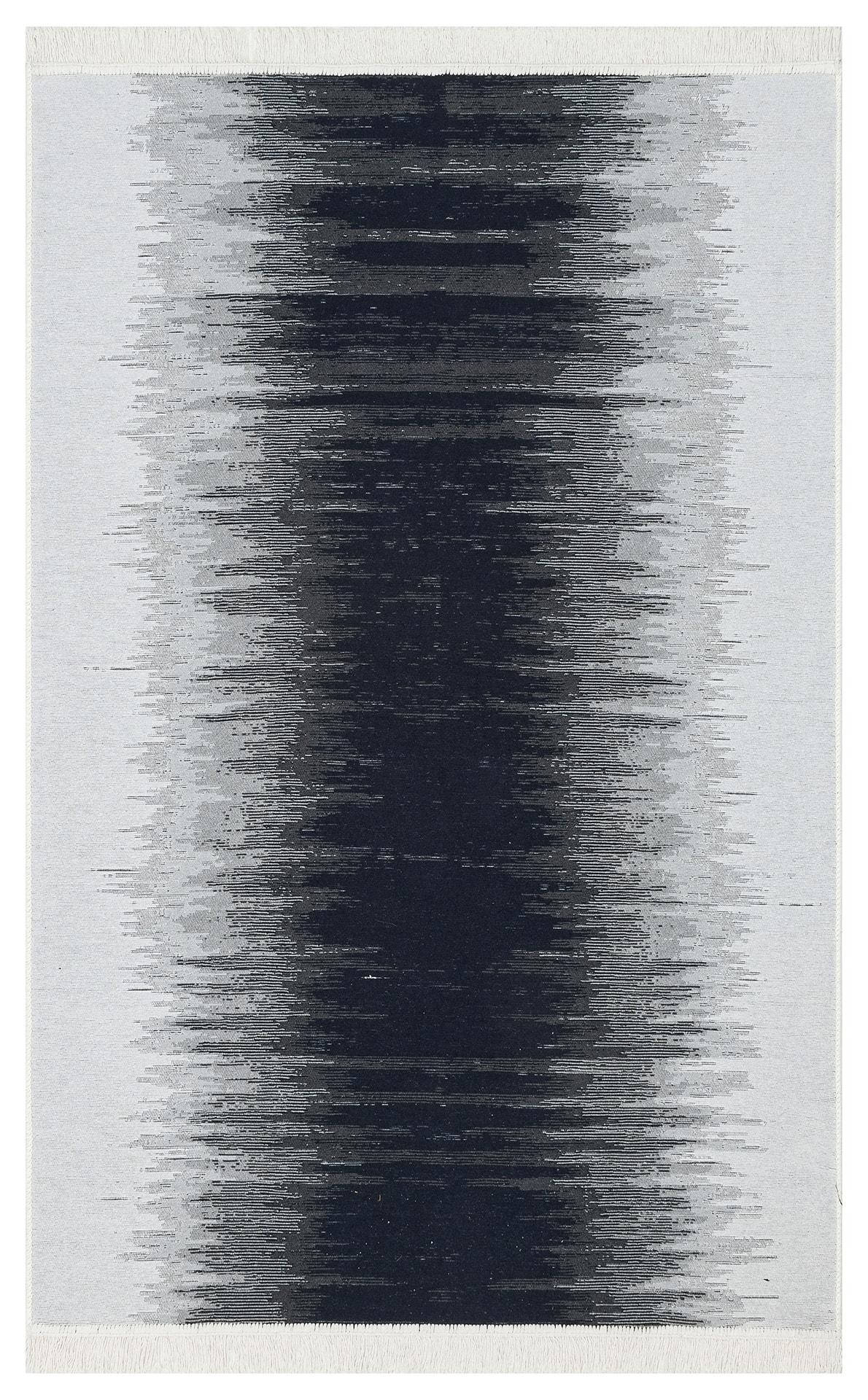 Arya 40 Siyah Beyaz Yıkanabilen Çift Taraflı Kilim