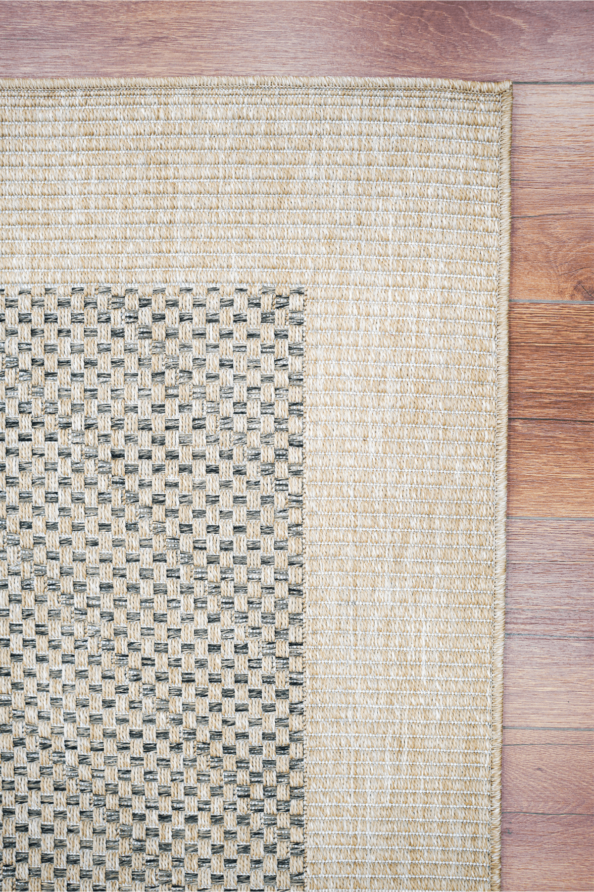 Beyrut 9102 Bej Sisal Jut Hasır Dekoratif Model Dokuma Hav Toz Vermez Halı Örme Kilim Yolluk