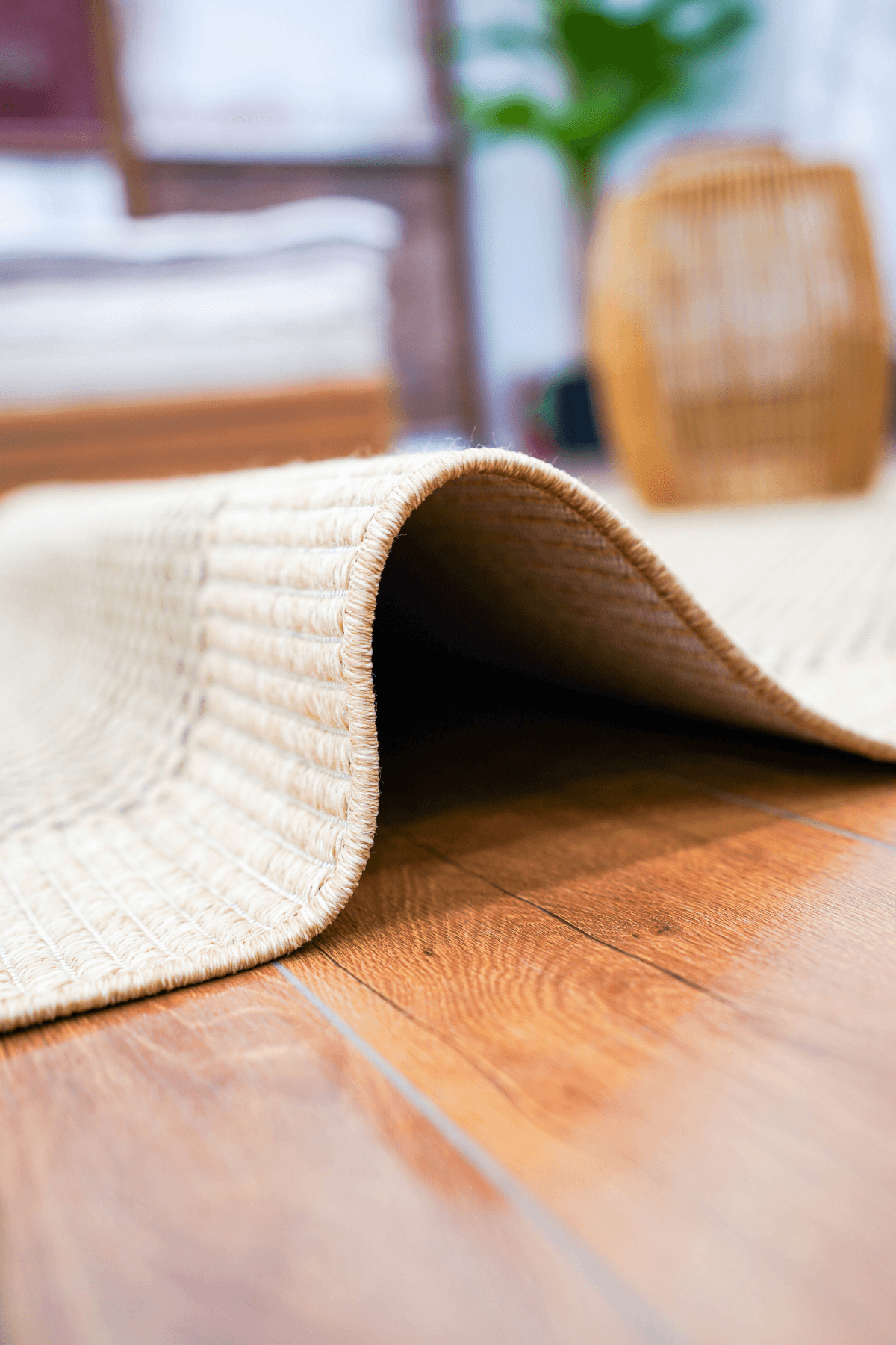 Beyrut 9102 Bej Sisal Jut Hasır Dekoratif Model Dokuma Hav Toz Vermez Halı Örme Kilim Yolluk