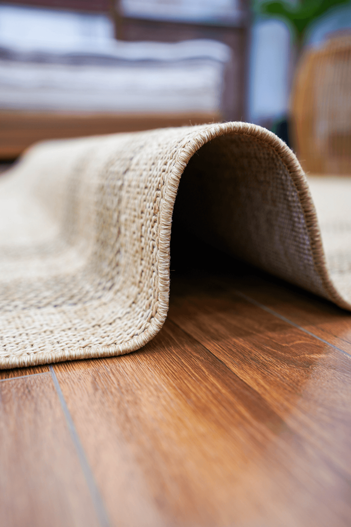 Beyrut 9101 Bej Sisal Jut Hasır Dekoratif Model Dokuma Hav Toz Vermez Halı Örme Kilim Yolluk
