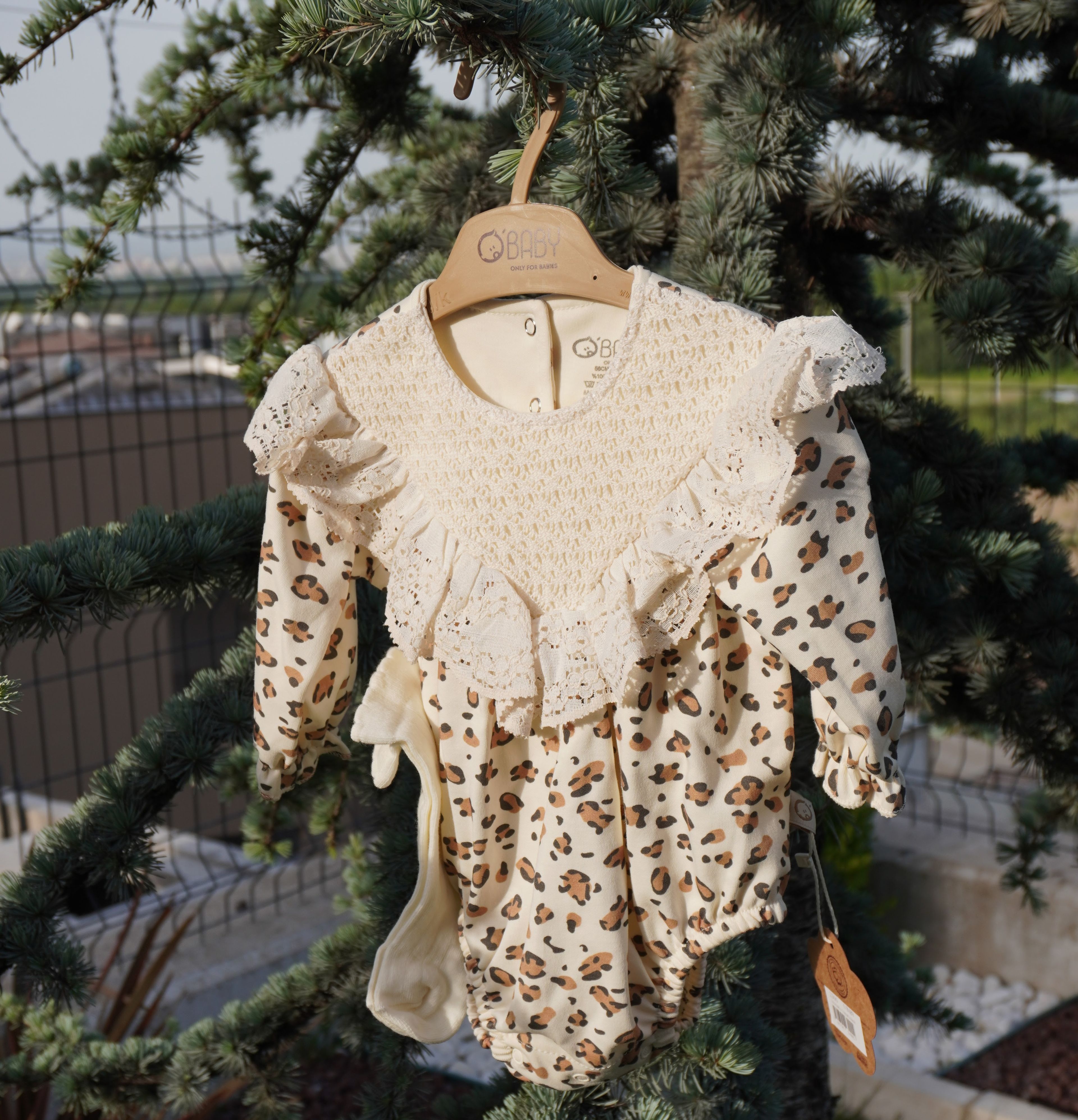 OBABY LEOPARLI ÇORAPLI BODY TAKIM