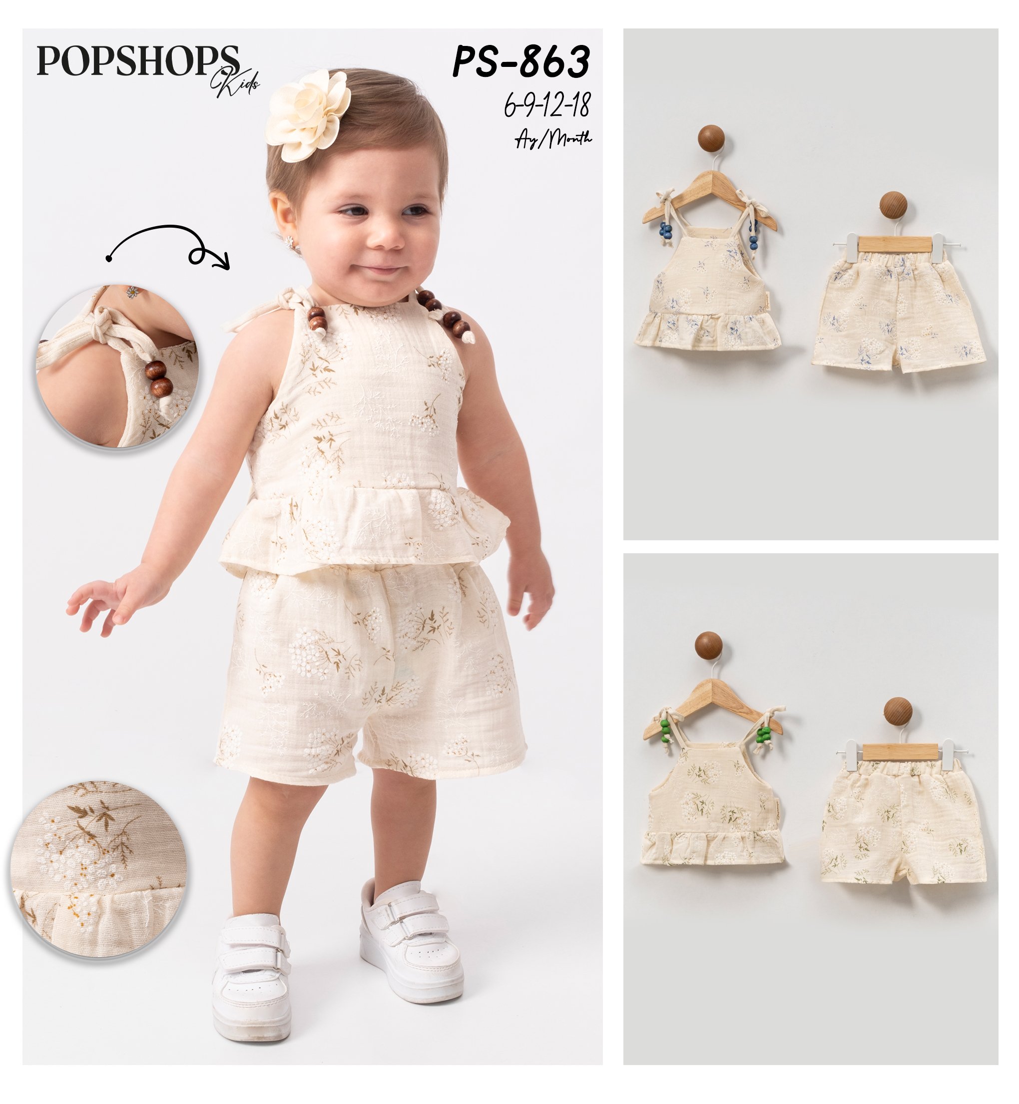 POPSHOPS KIZ BONCUKLU TAKIM