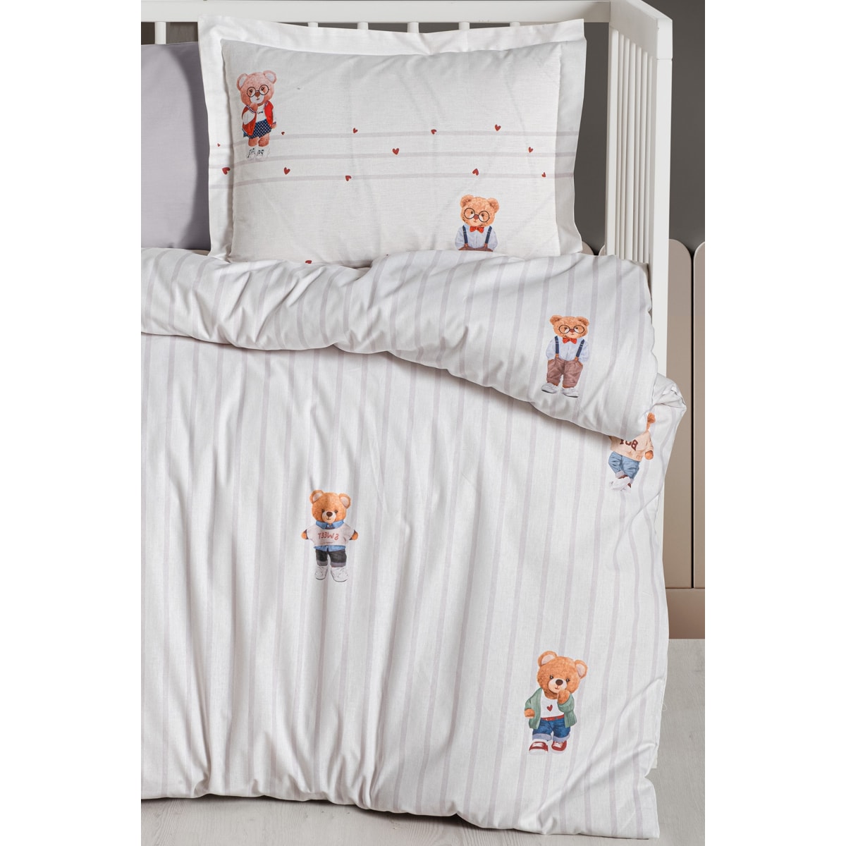 Tiny Bear %100 Pamuk 4'lü Nevresim Takımı