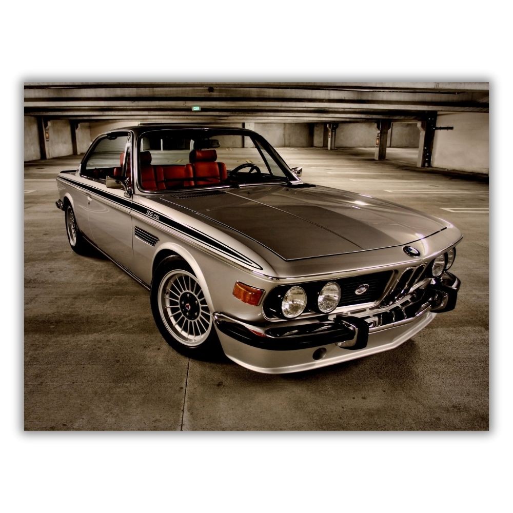 BMW E9 Klasik Araba Kanvas Tablo