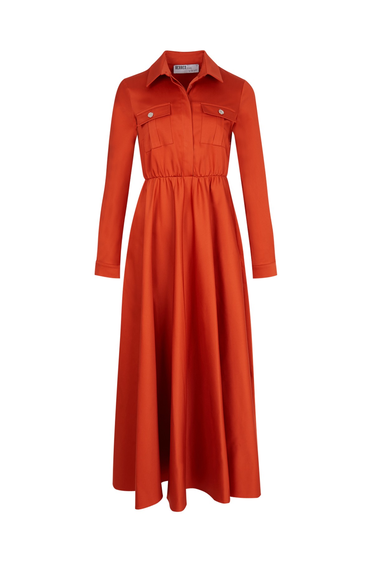 Pocket Detailed Dress - Orange