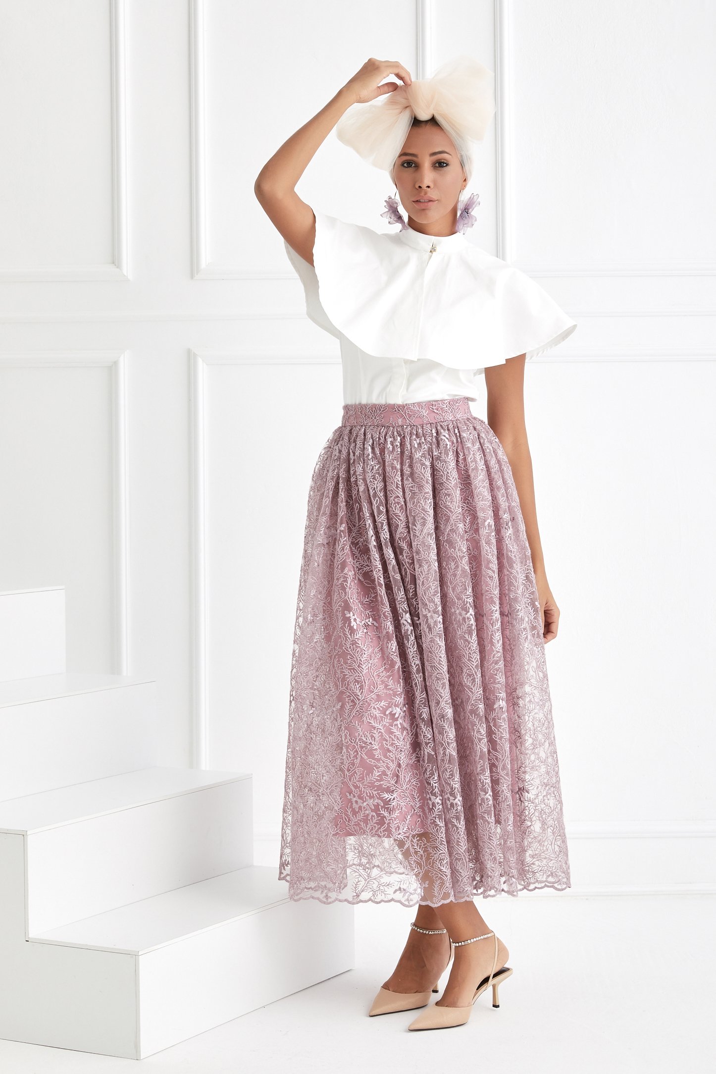 Lined Lace Skirt