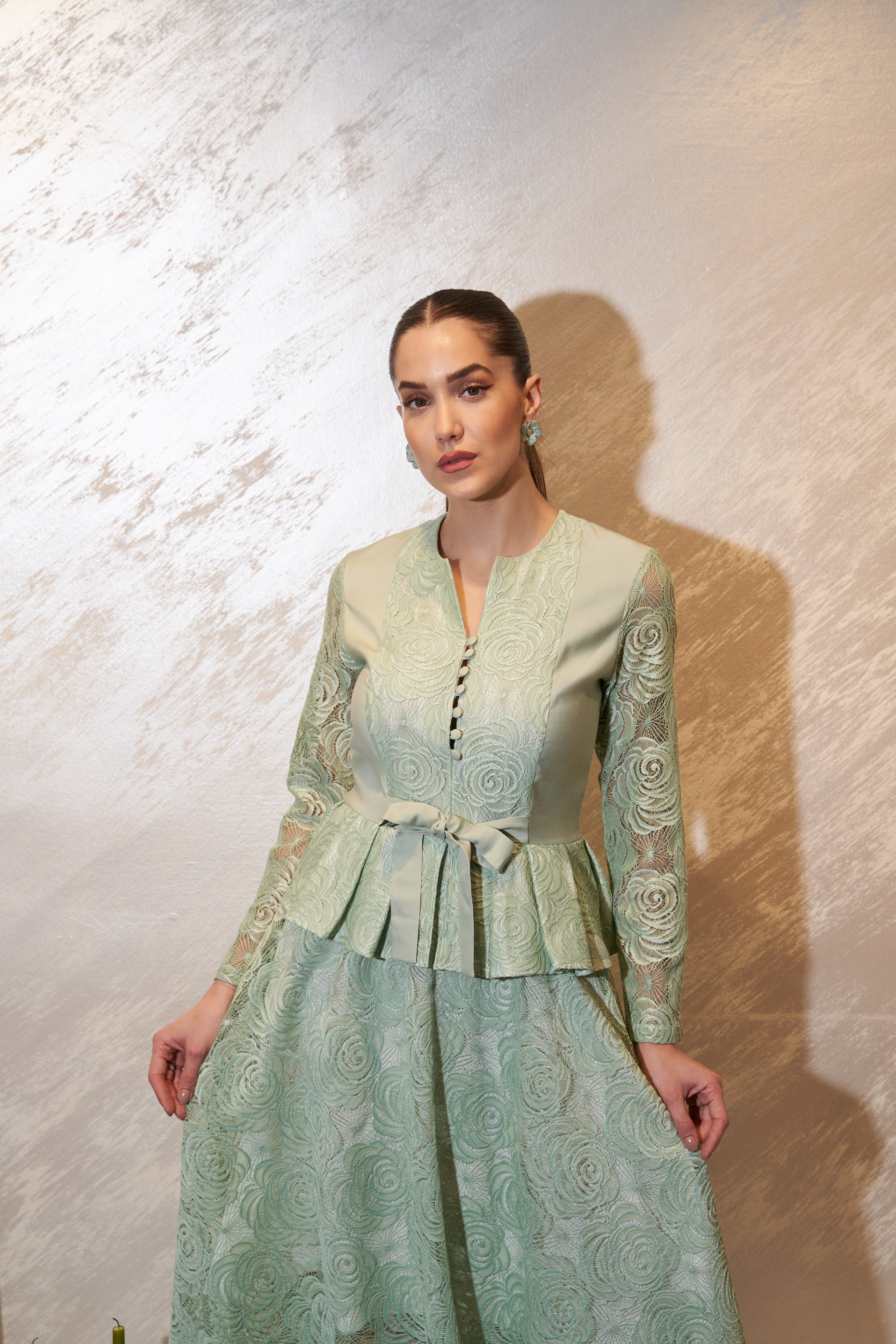 Water Green Lace Dress