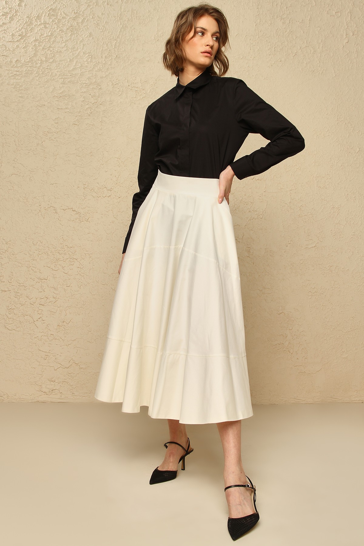 Peplo Skirt - White