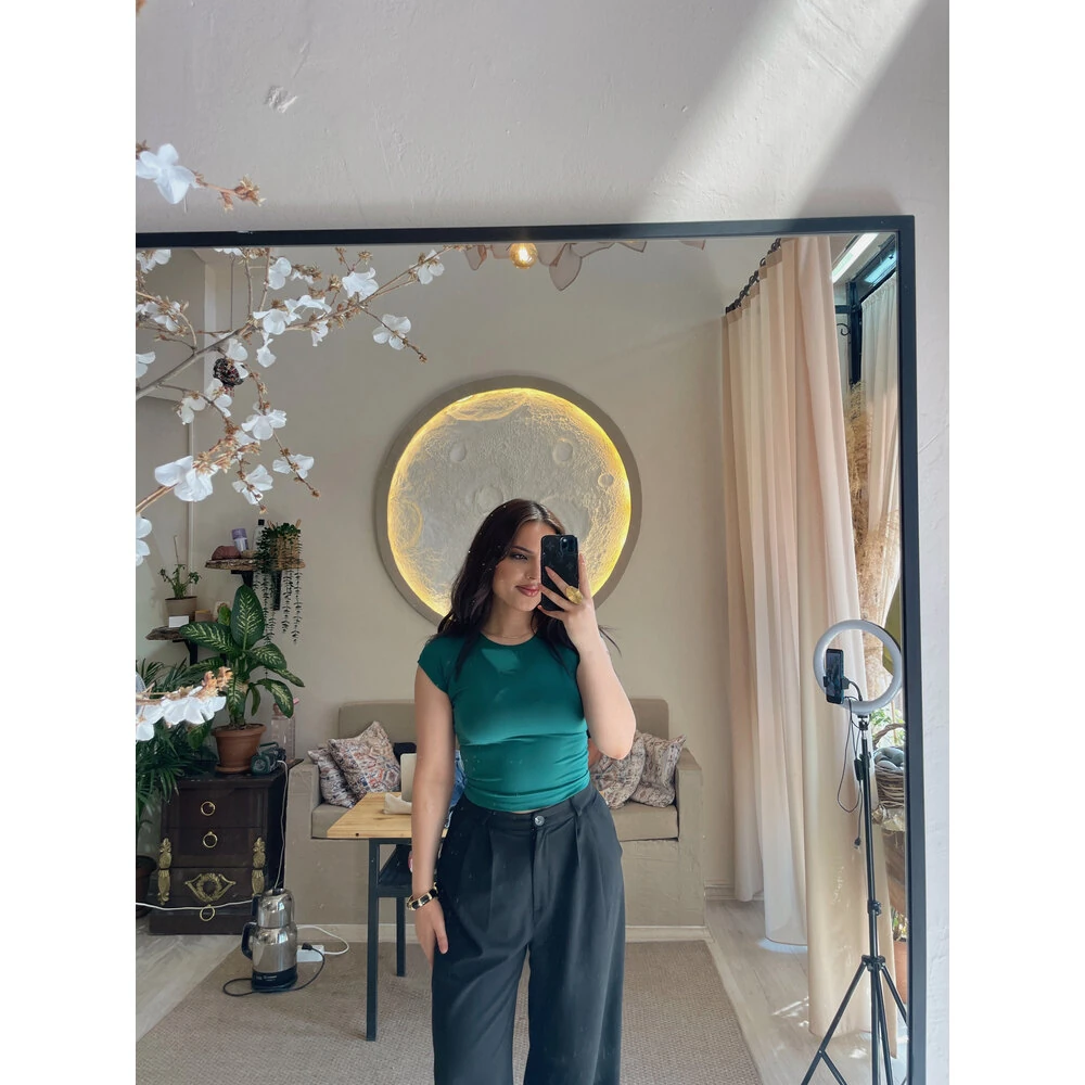 Kısa kol body yeşil