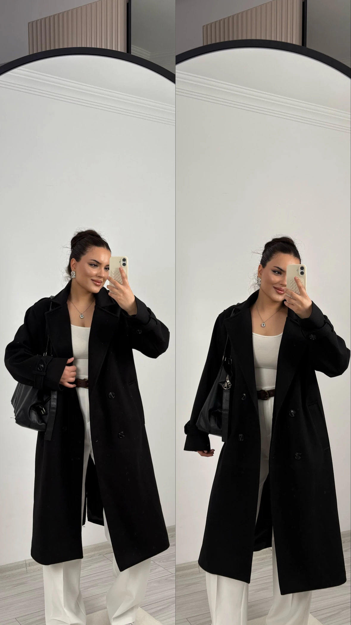 ithal premium kaşe kaban siyah