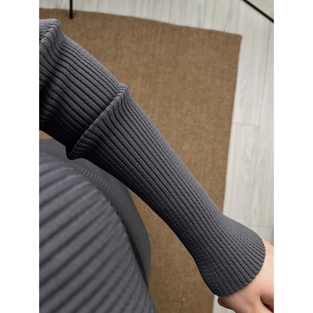 Triko elbise antrasit