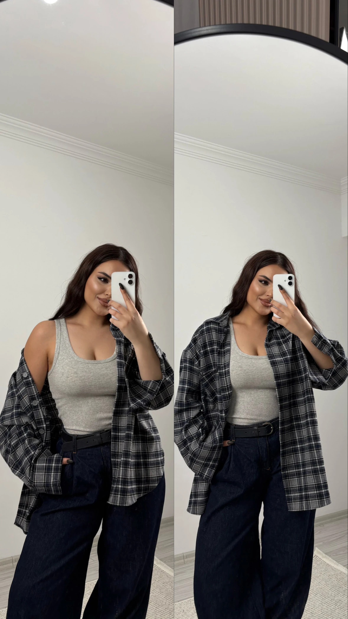 ekose gömlek antrasit