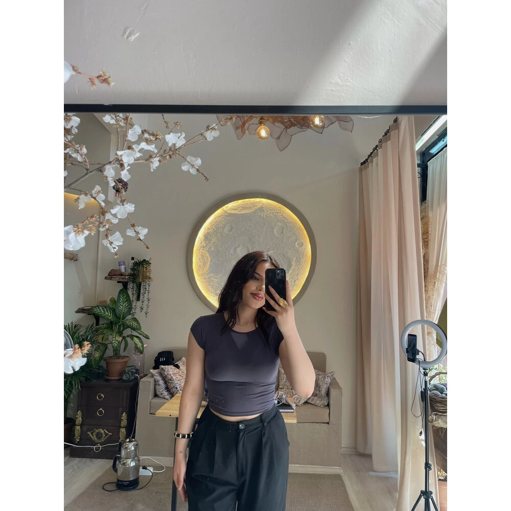 Kısa kol body antrasit