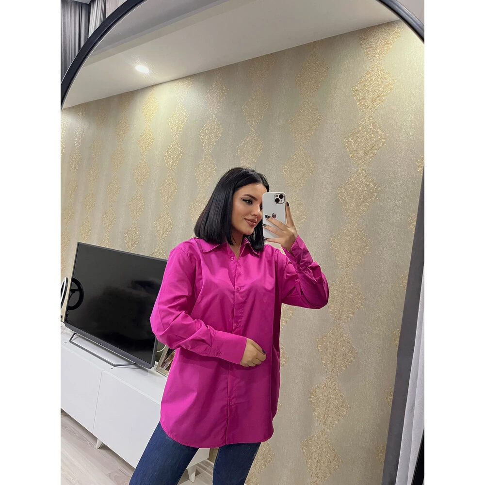 poplin gömlek pembe