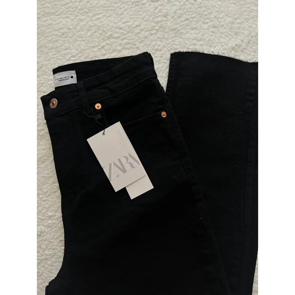 Zra premium kalite toparlayıcı boyfit jean siyah