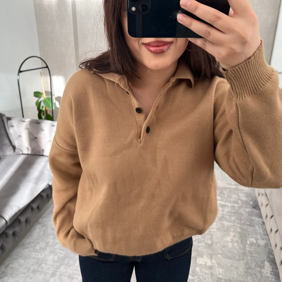 Polo yaka kazak camel