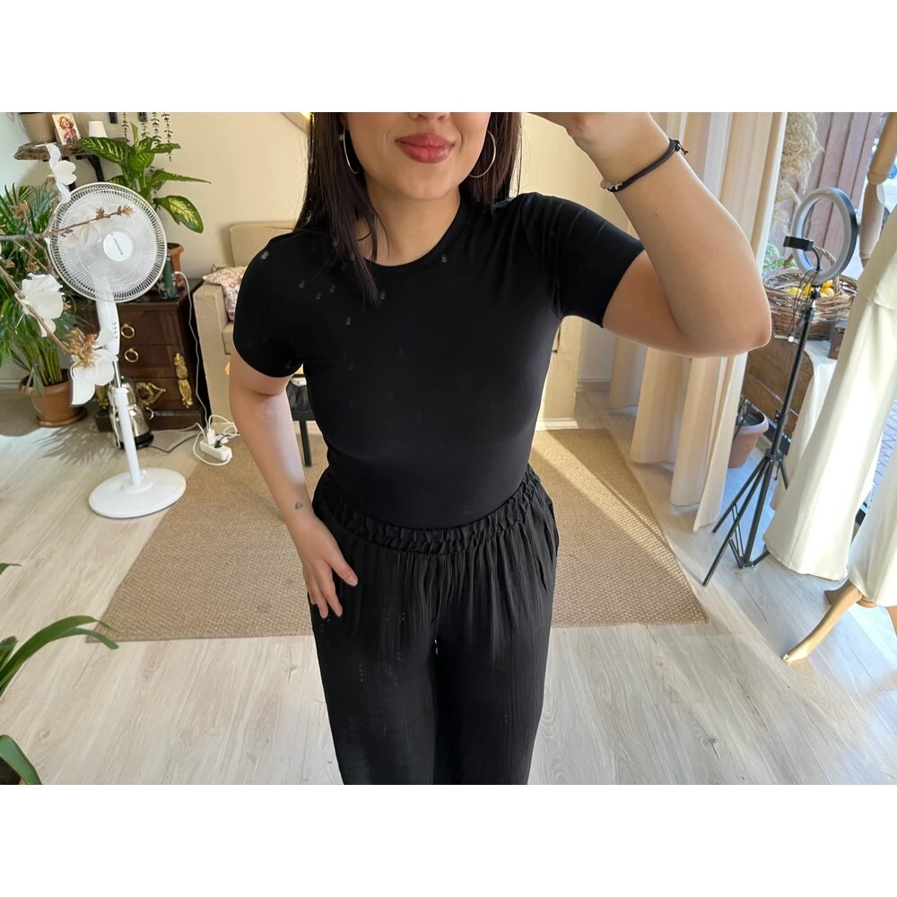 Oysho kısa kol body siyah