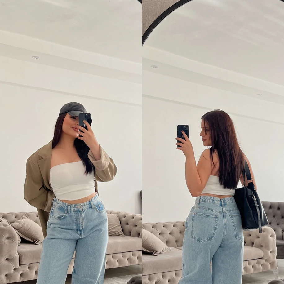 Baggy jean açık mavi