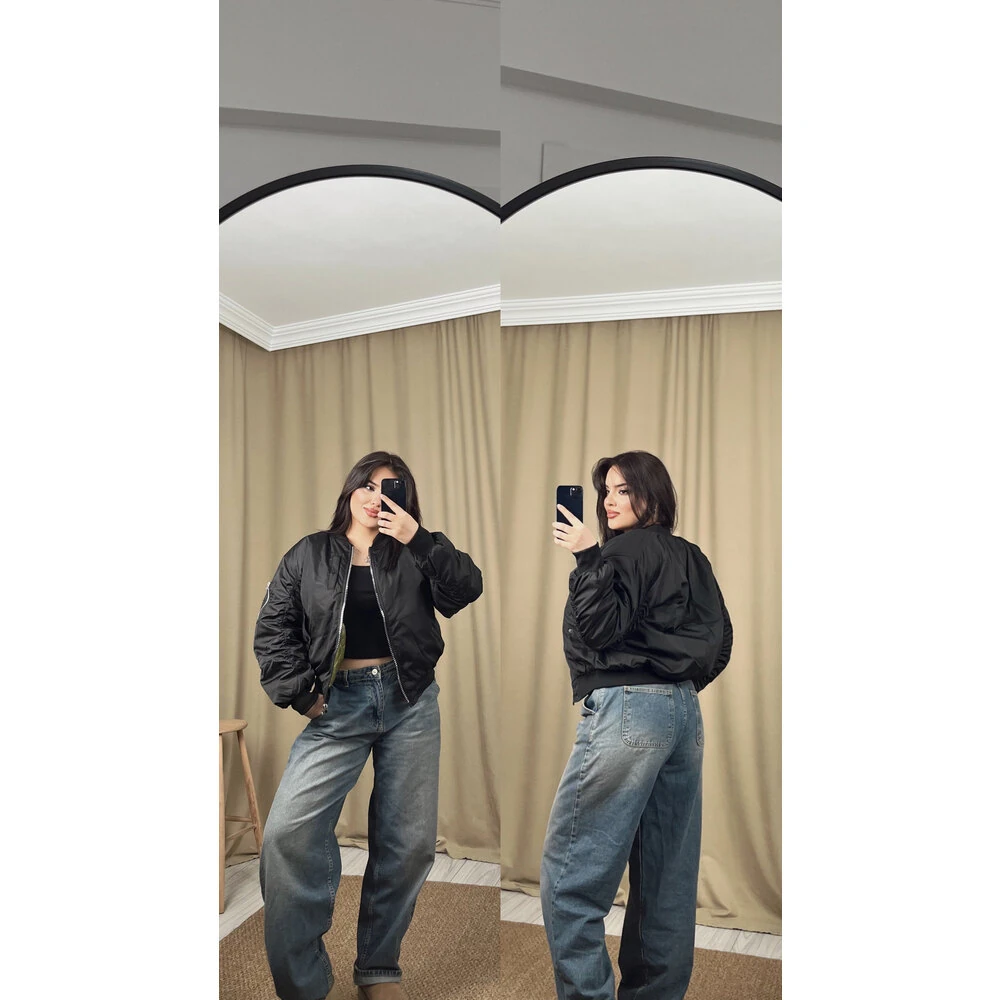 ZR bomber ceket siyah