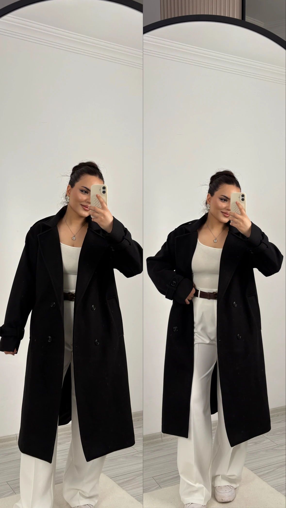 ithal premium kaşe kaban siyah