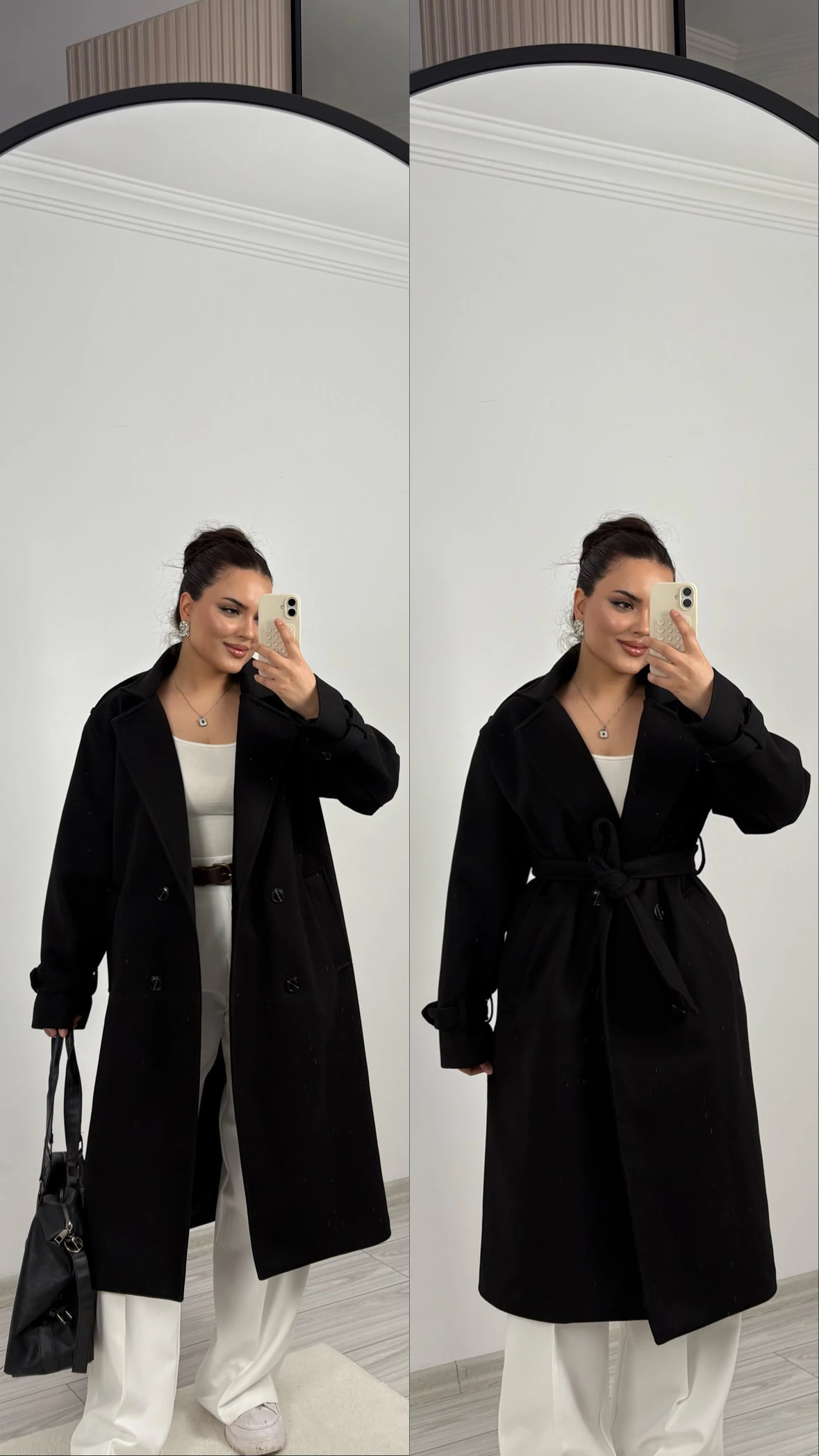 ithal premium kaşe kaban siyah