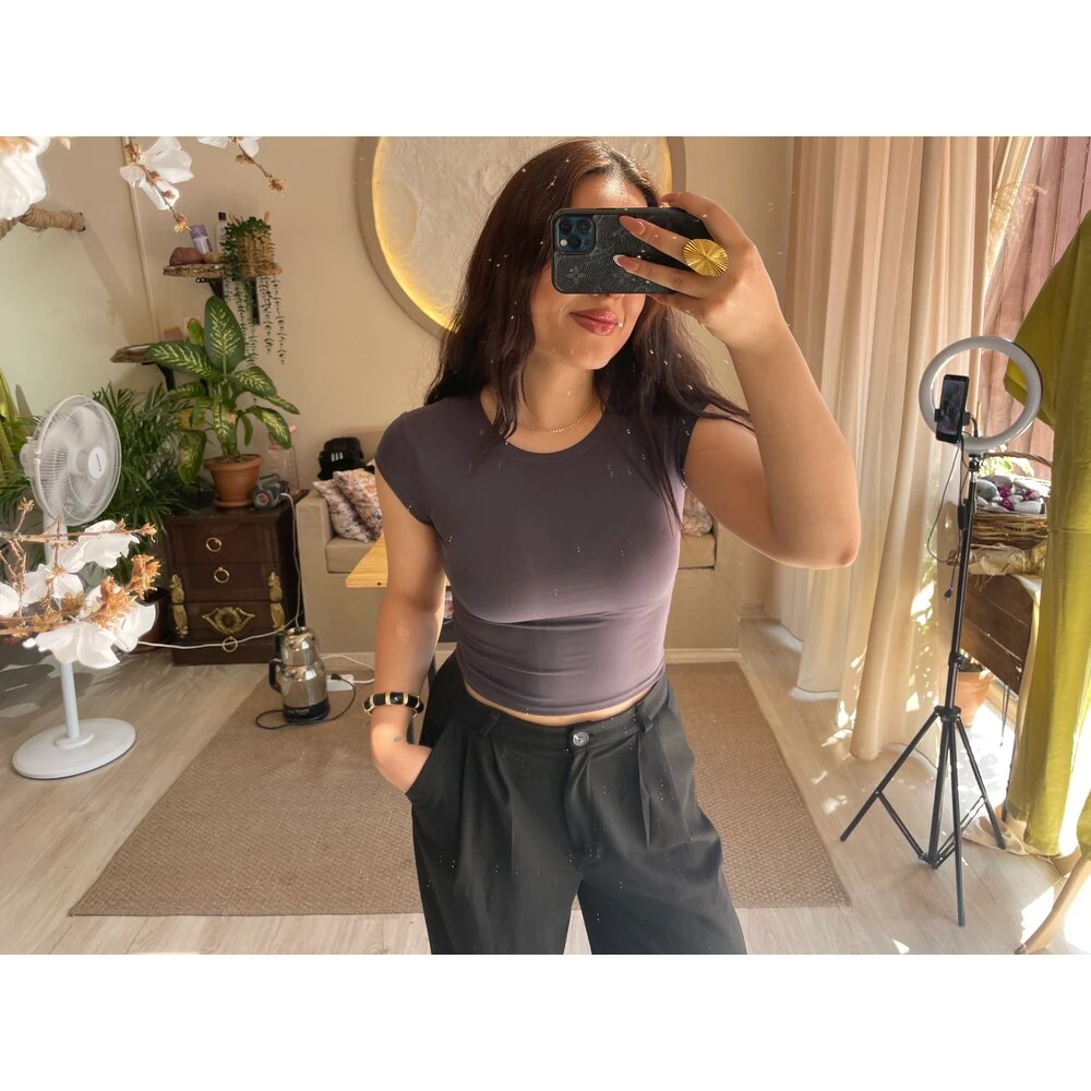 Kısa kol body antrasit