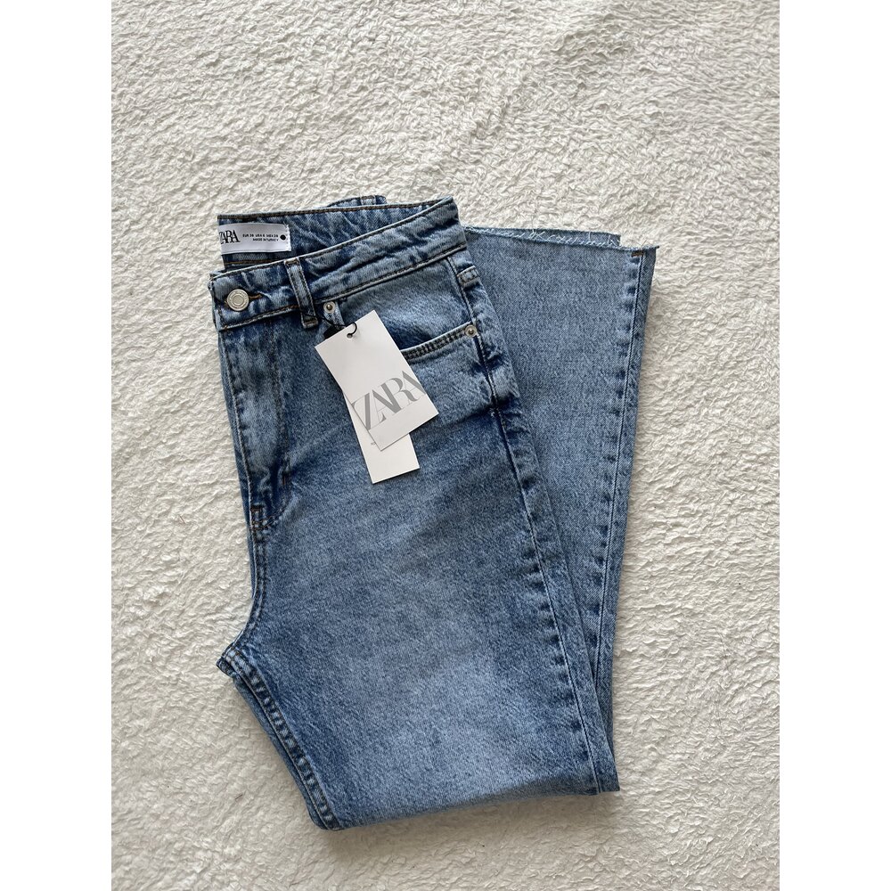Zra premium kalite toparlayıcı boyfit jean mavi