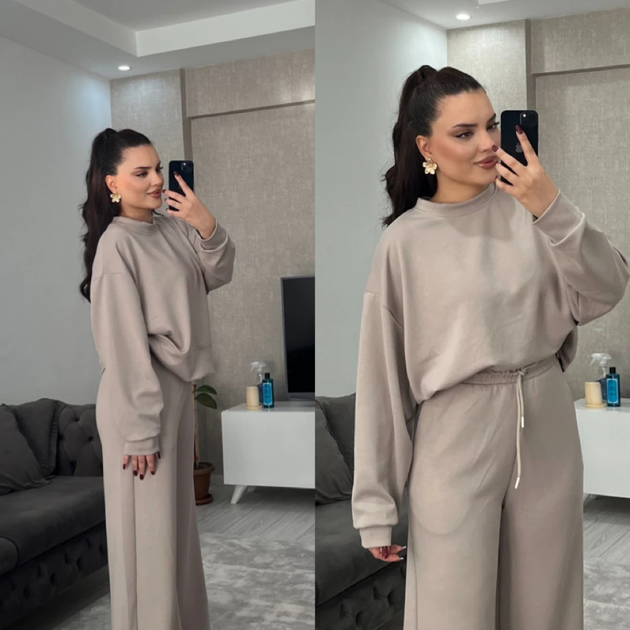 Modal eşofman takım bej