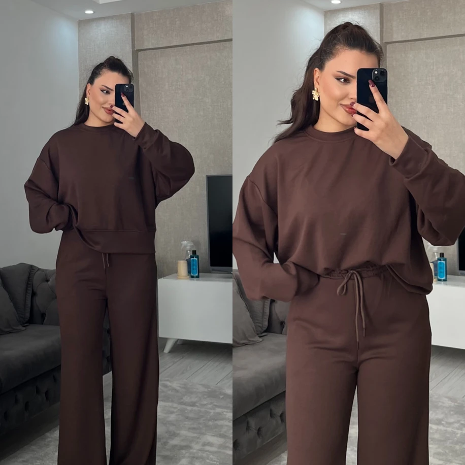 Modal eşofman takım kahverengi