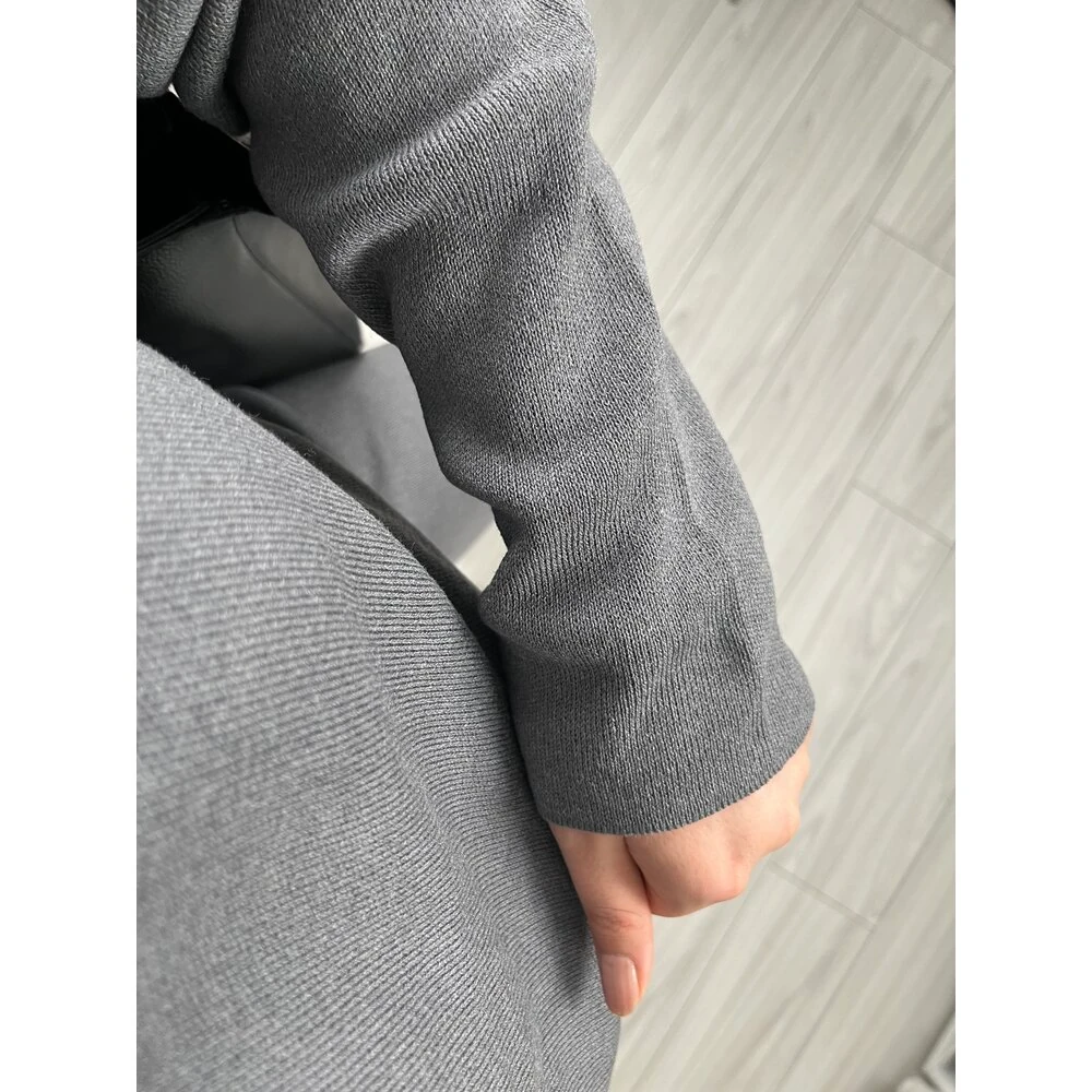 Bol paça triko takım gri