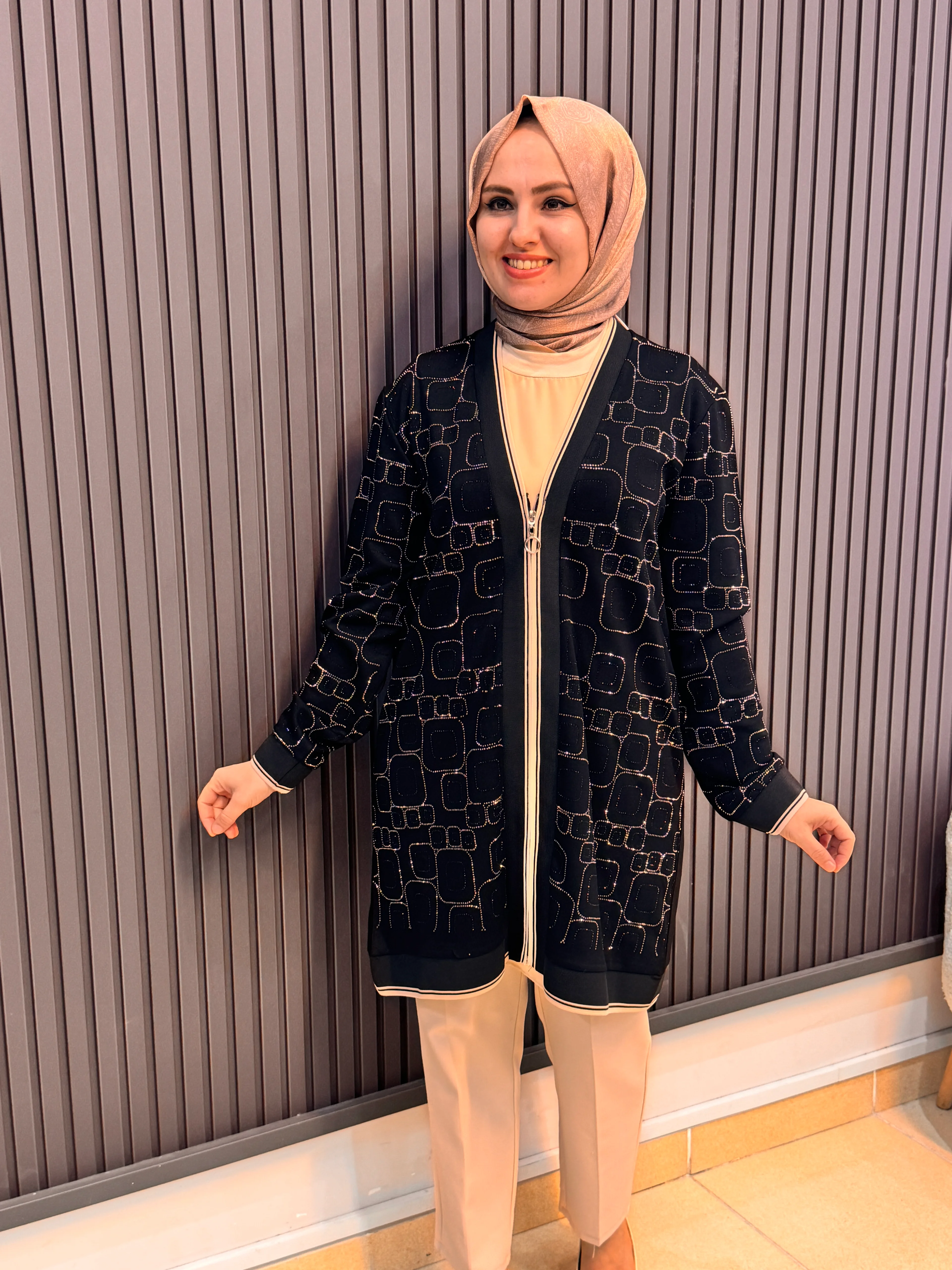  taşlı Merserize hırka