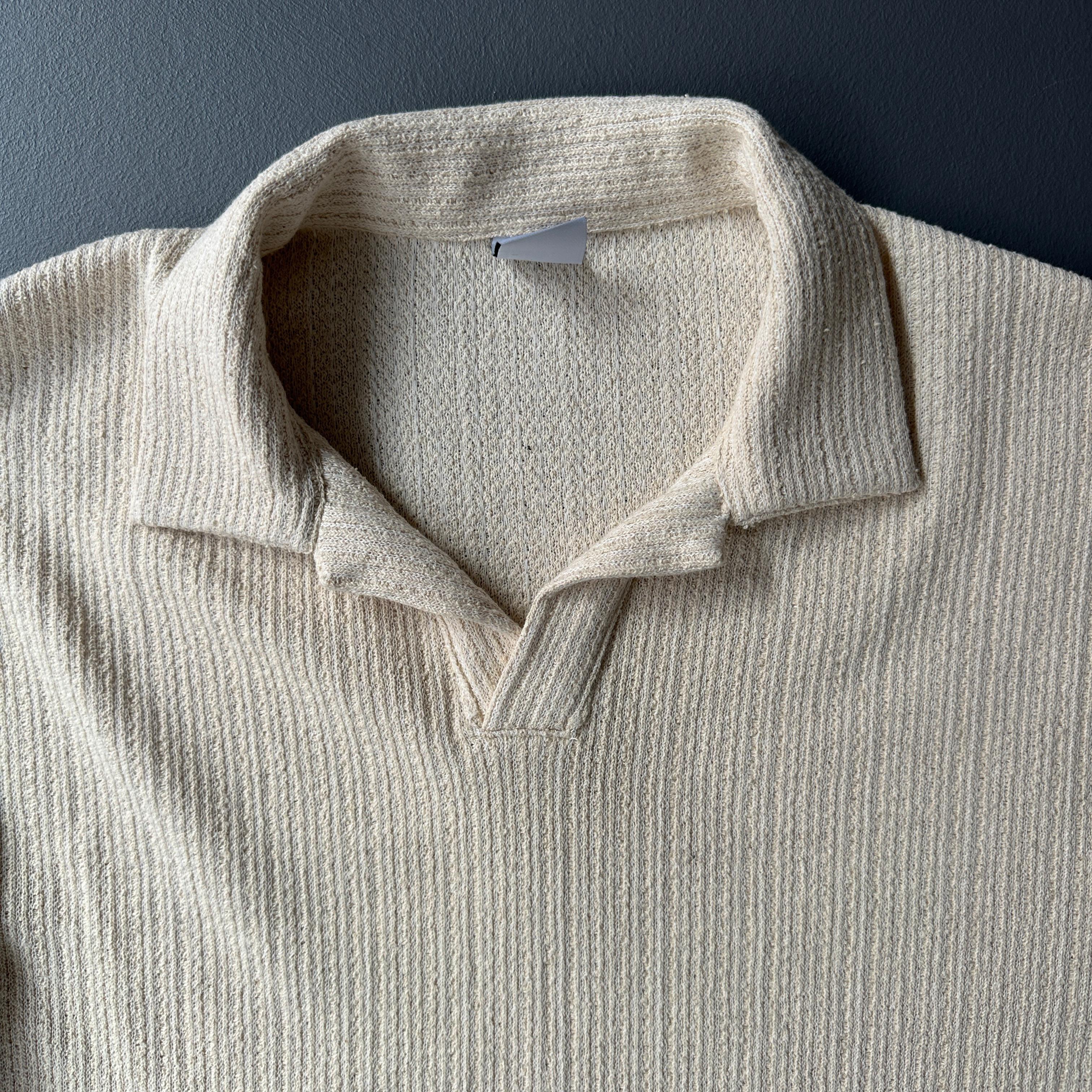 Oversize Örme Triko Polo Yaka Kazak