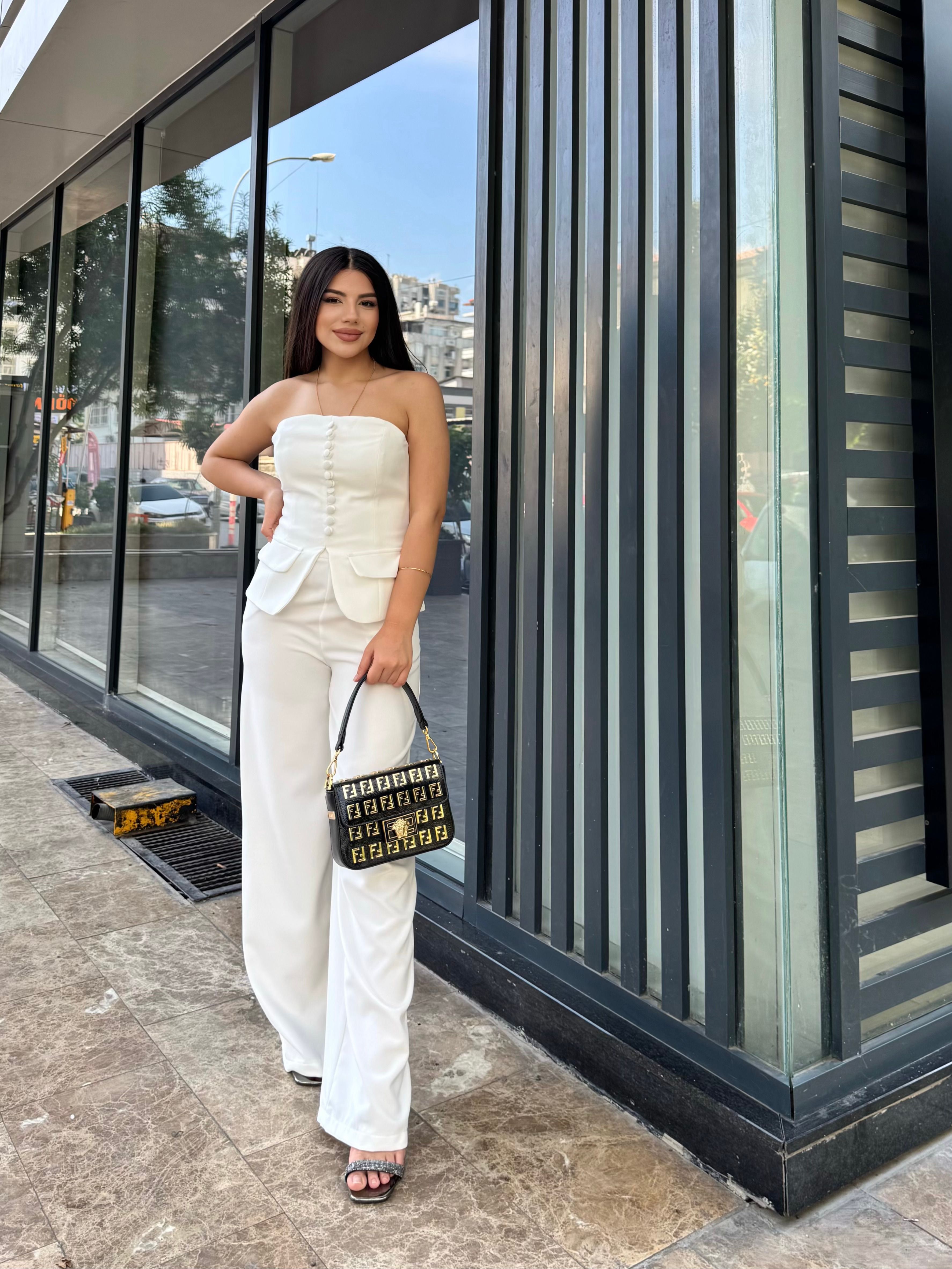 MİCHELL DÜGMELİ STRAPLEZ PREMIUM TAKIM