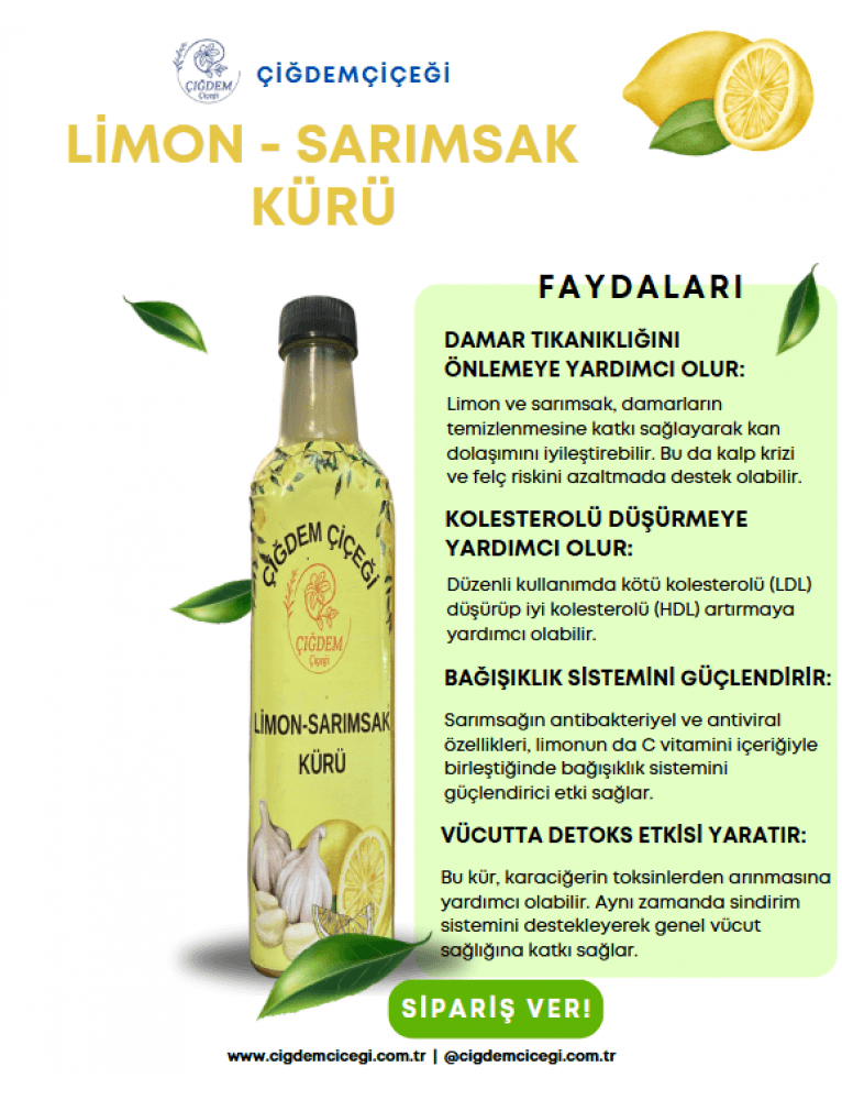 Limon Sarımsak Kürü (500 Gr)