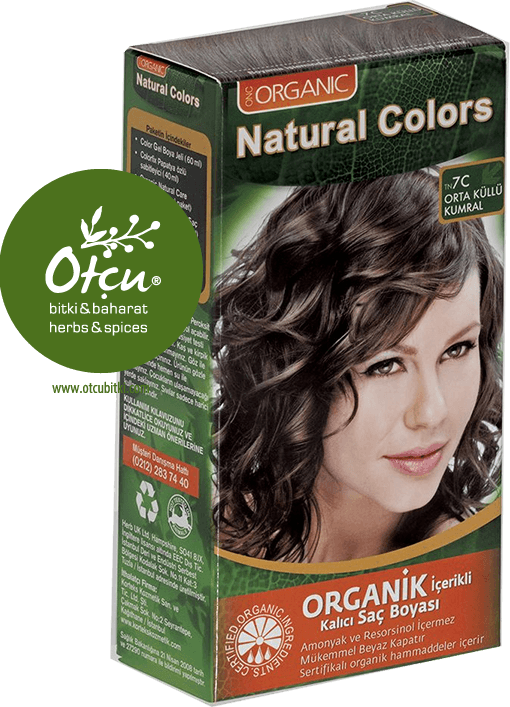 Natural Colors 7C Orta Küllü Kumral Organik Saç Boyası