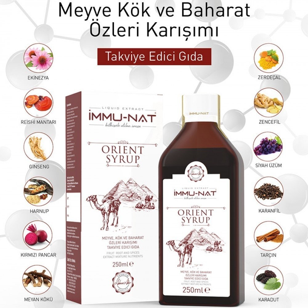 İmmunat Meyve, Kök ve Baharat Özleri Orient Şurup 250 ml