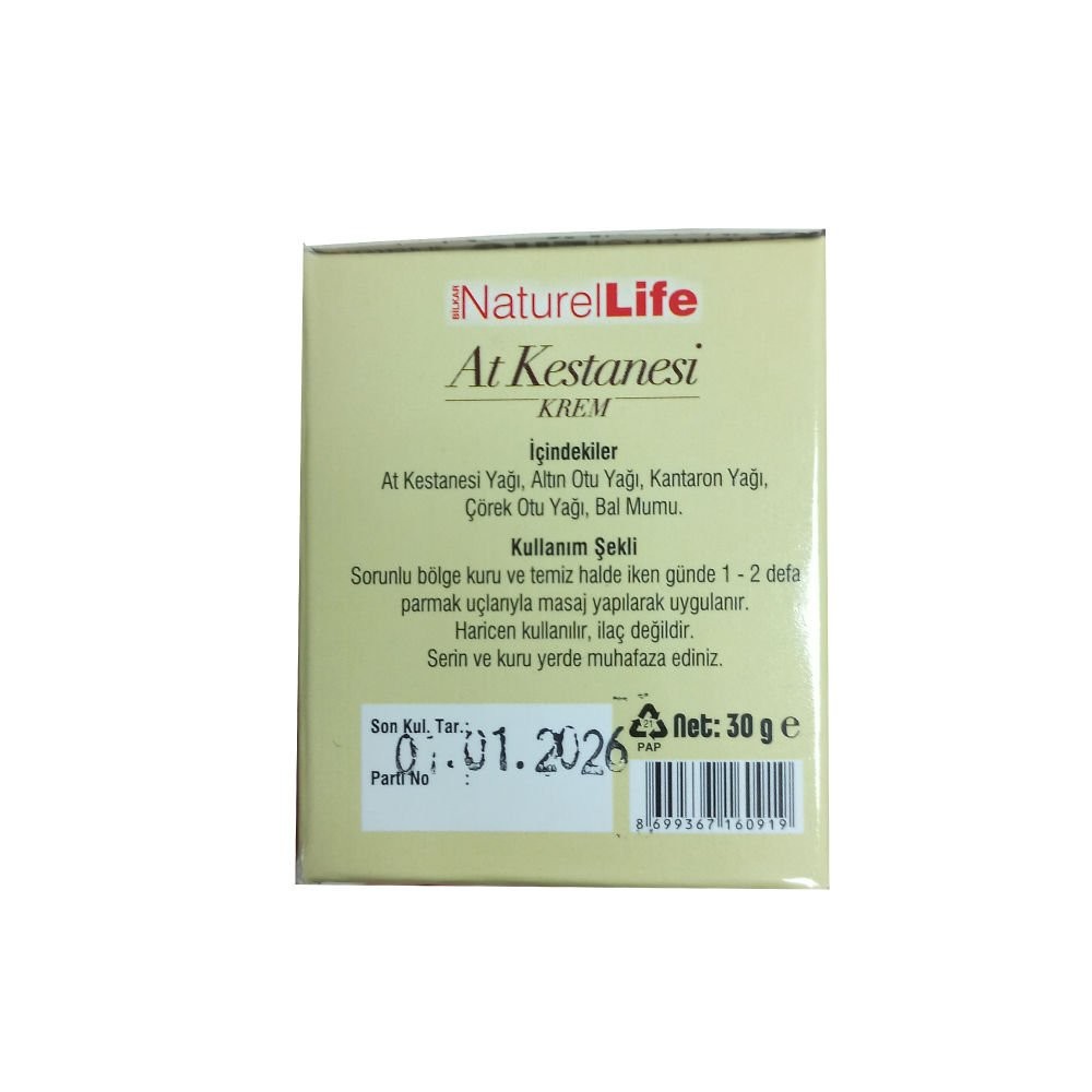 Naturel Life At Kestanesi Kremi 30 gr