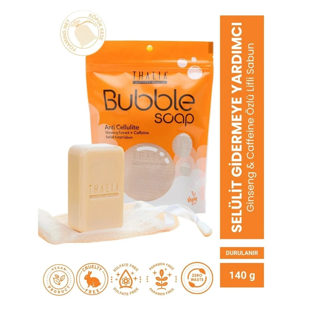 Selülit Gidermeye Yardımcı Ginseng & Caffeine Özlü Lifli Sabun 140gr