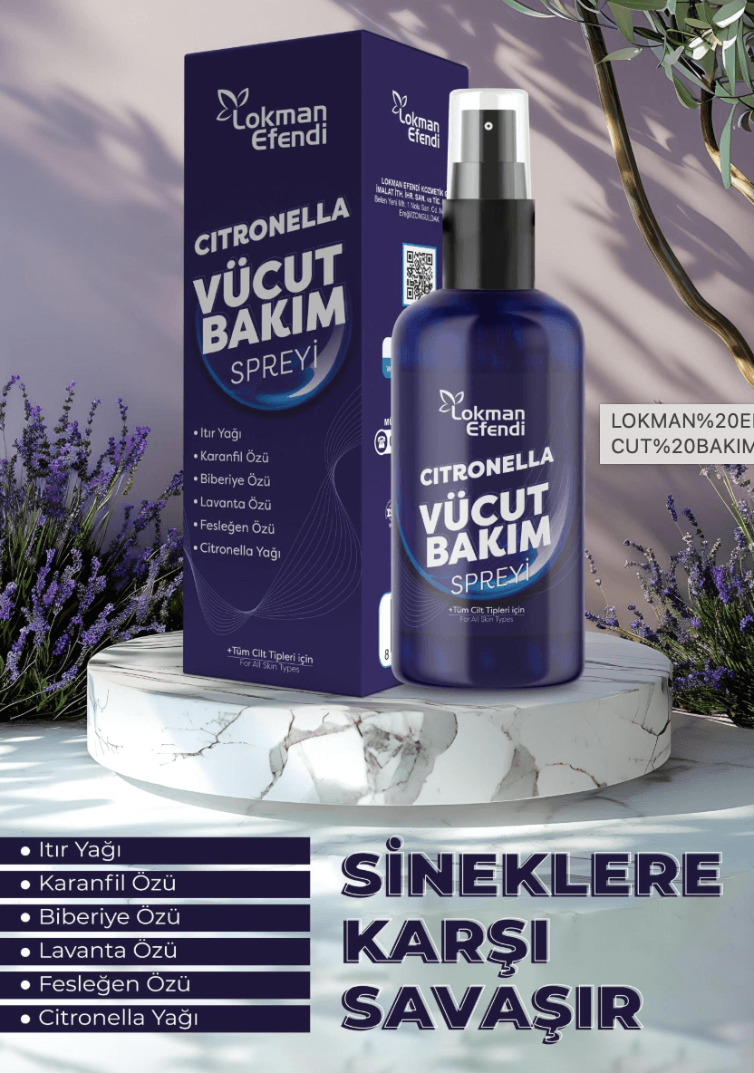 Lokman Efendi Citronella Vücut Bakım Spreyi 125 ml